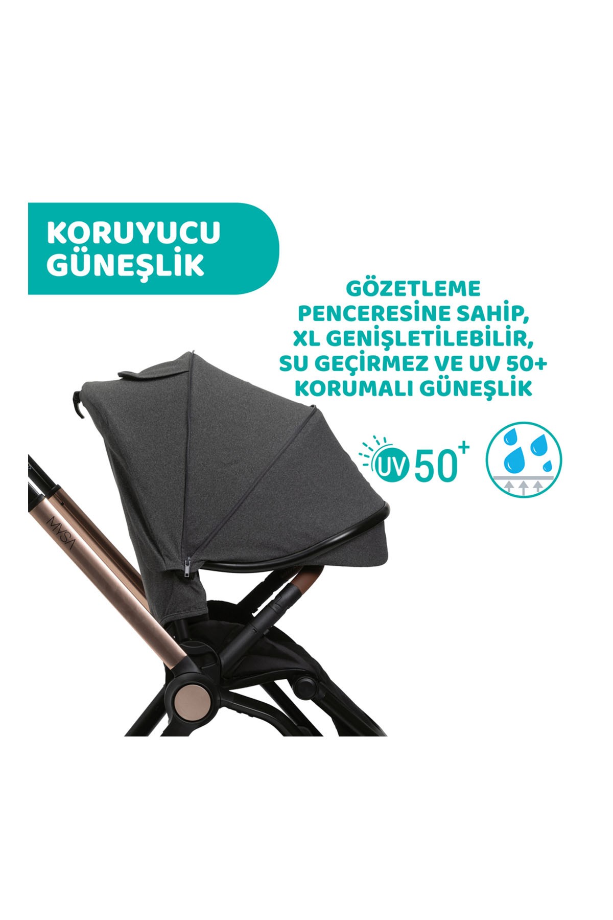 Chicco Mysa Bebek Arabası Black Satin