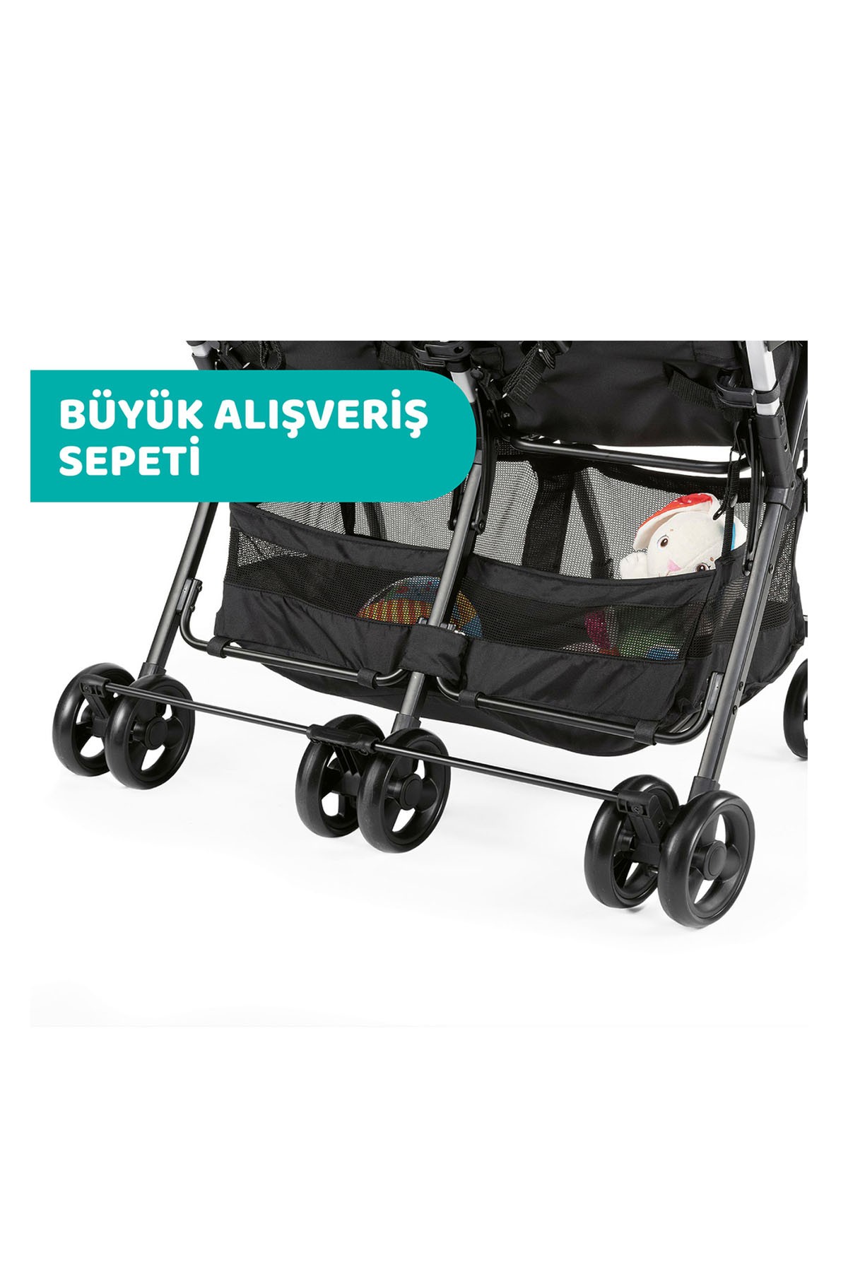 Chicco Ohlala İkiz Bebek Arabası Silver Cat