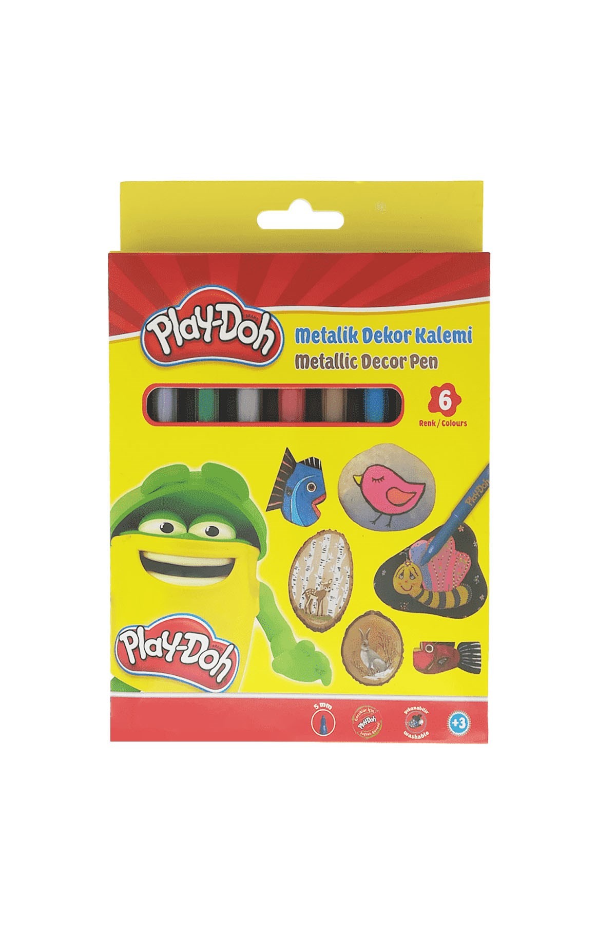 Play-Doh Metalik Keçeli Kalem 6 Renk