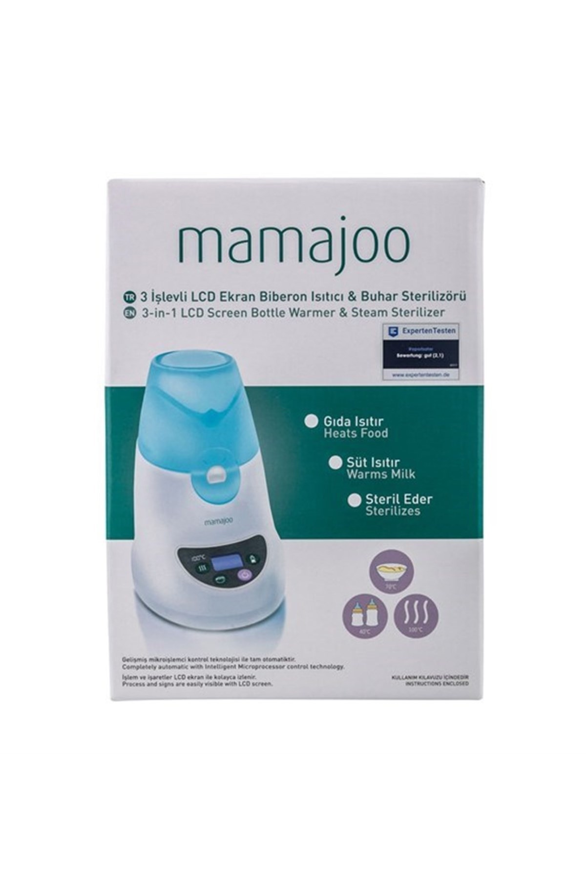 Mamajoo 3 İşlevli Mama Isıtıcısı & Buhar Sterilizatörü + Mini Hediye Seti 150 ml / Pembe
