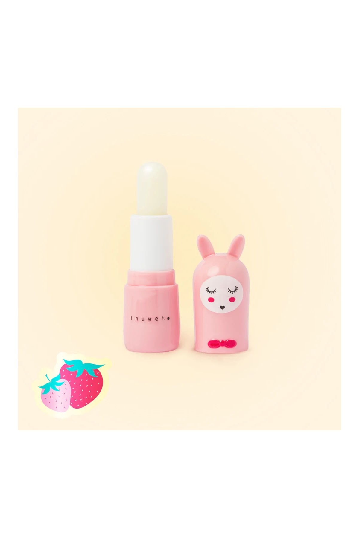 Inuwet Bunny Lip Balm Strawberry Pink