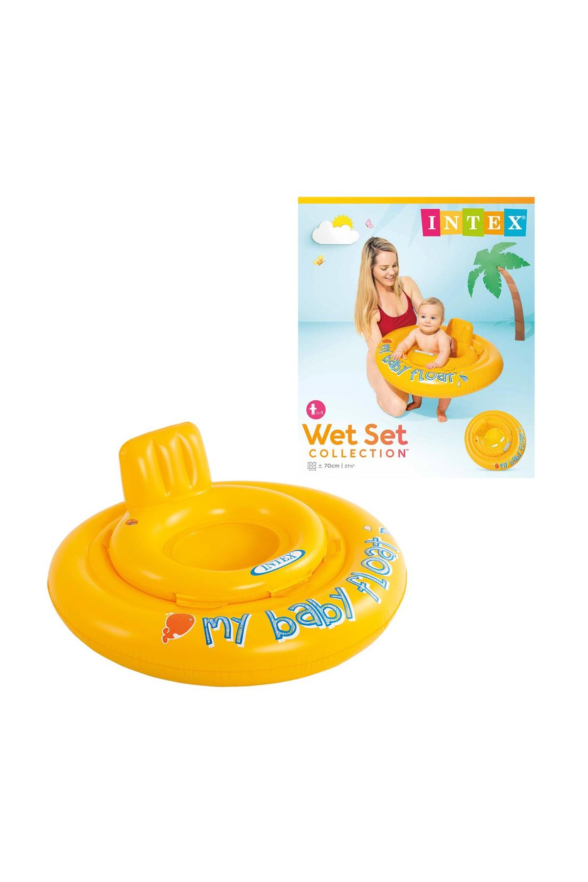 Intex Baby Float Oturaklı Bebek Simidi 70 Cm. (6-12Ay)