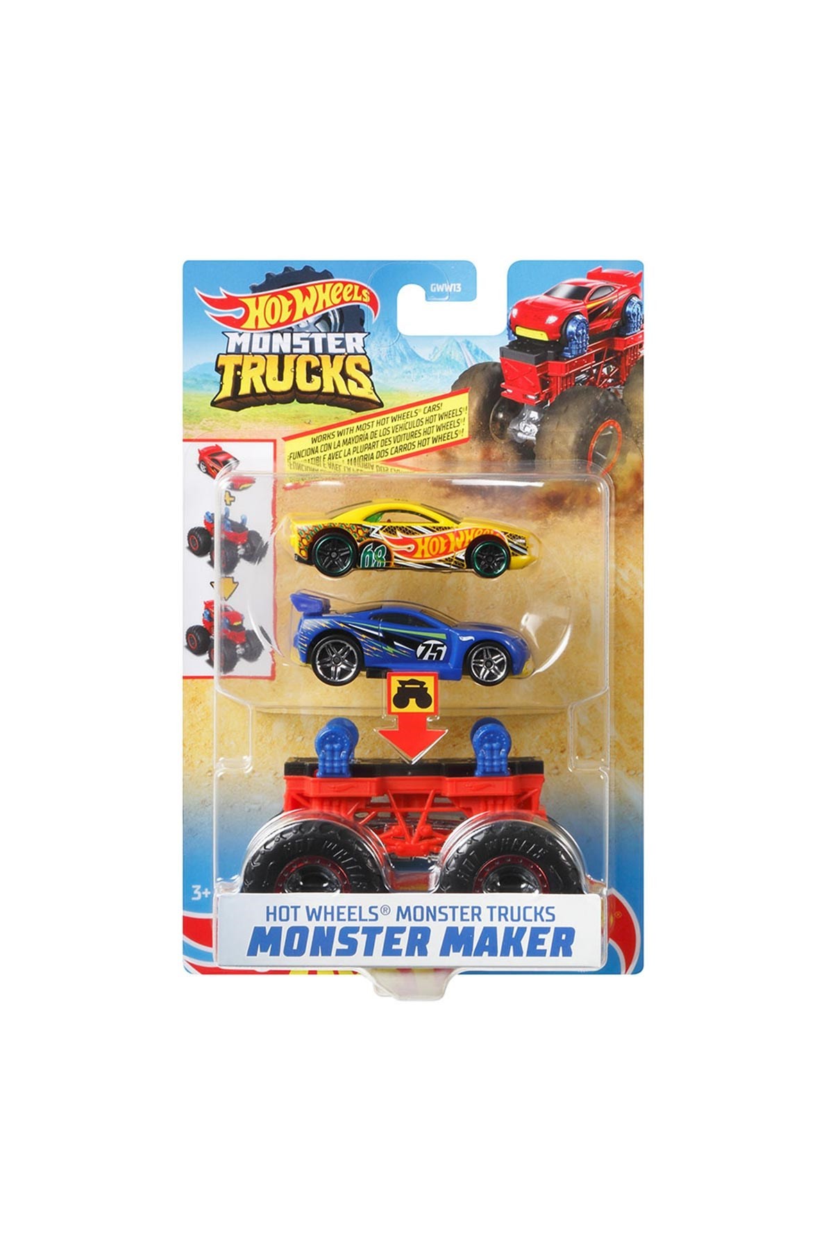 Hot Wheels Monster Trucks Dev Tekerlek Ustası Araçlar GWW13
