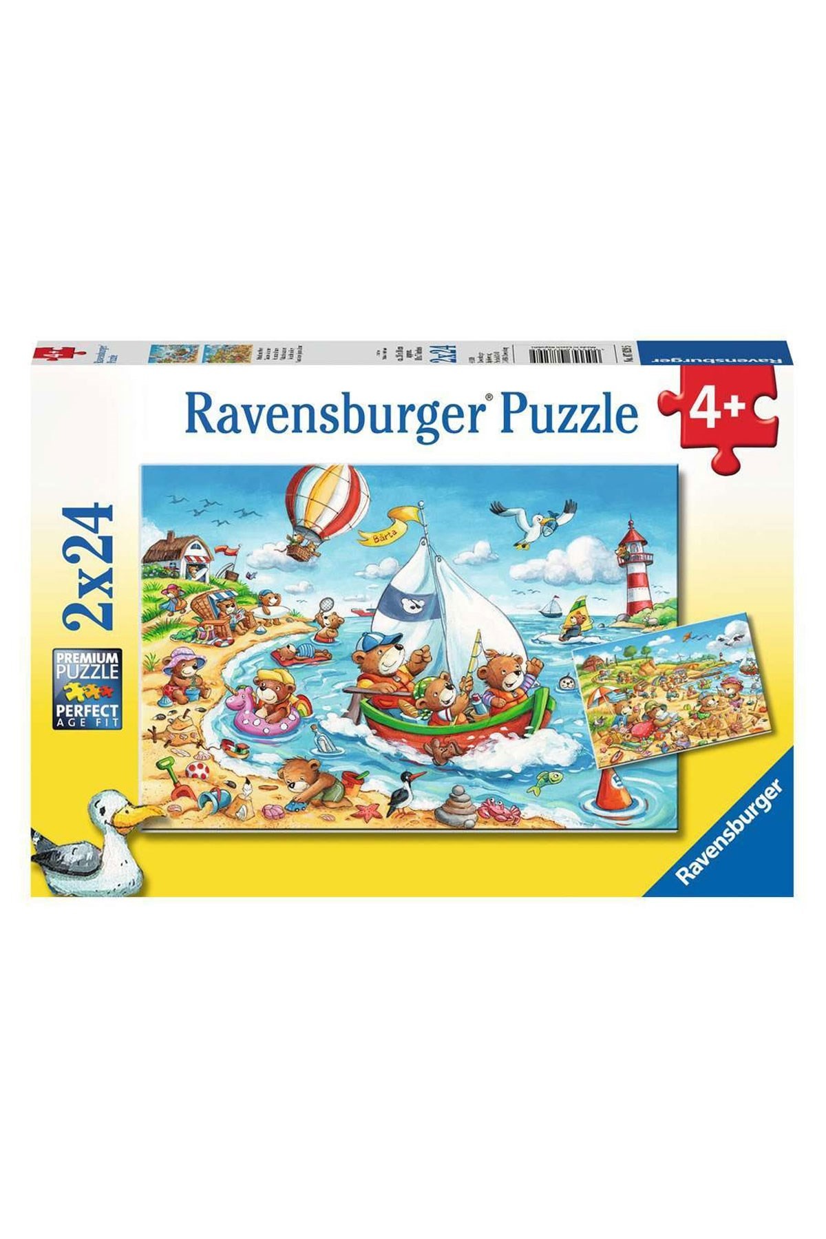Ravensburger 2x24 Parça Puzzle Seaside Holiday 078295