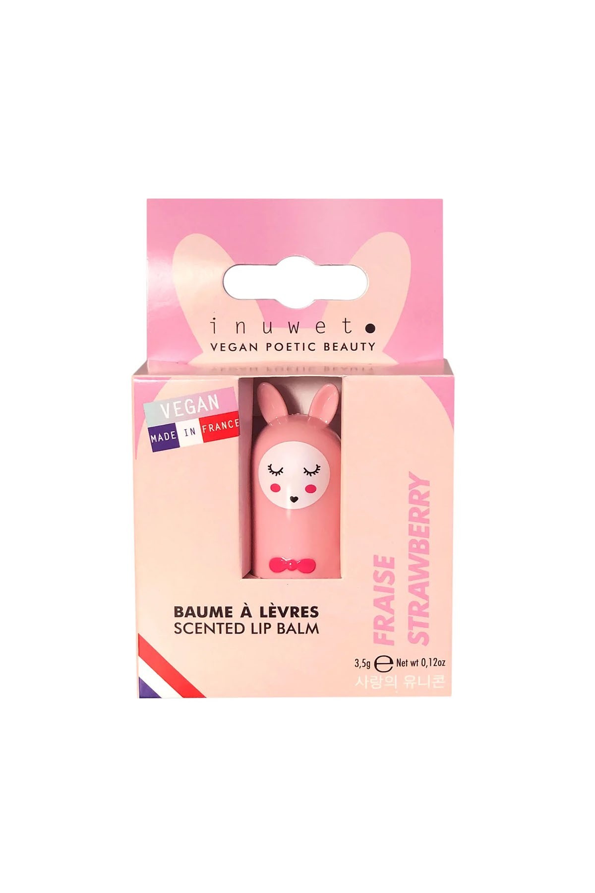 Inuwet Bunny Lip Balm Strawberry Pink