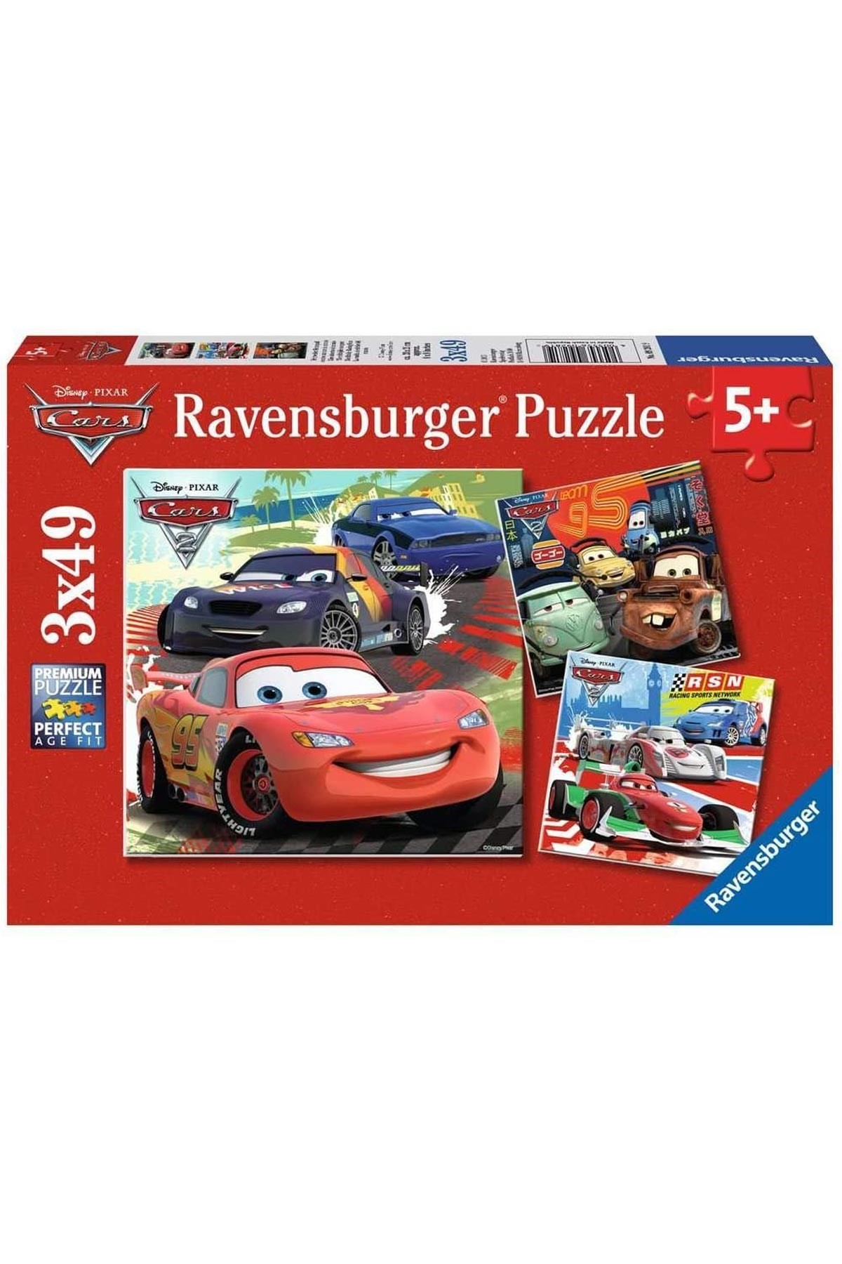 Ravensburger 3x49 Parçalı Puzzle WD Cars 2 Yarış