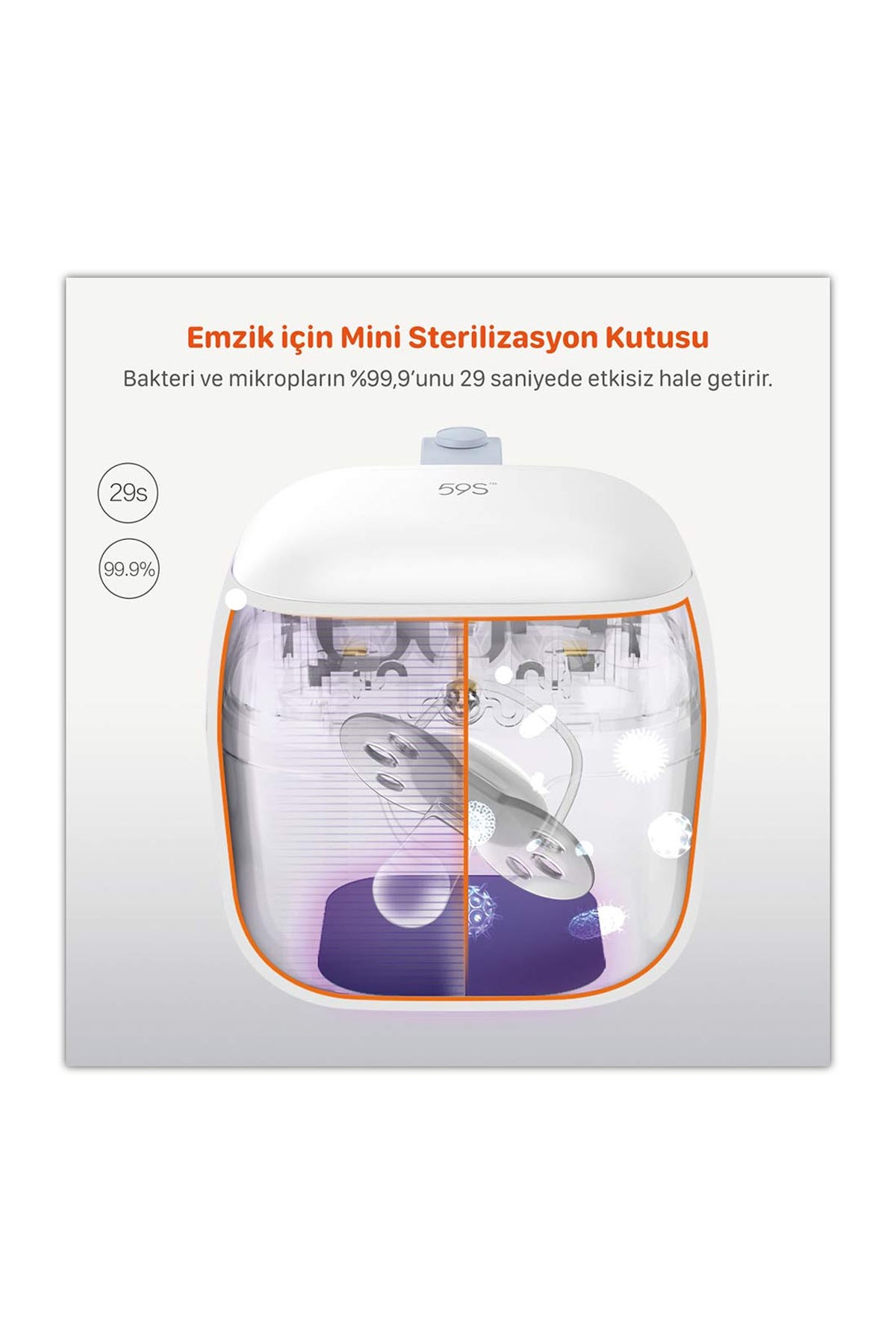 59S S6 Ultraviyole (UVC) Mini Sterilizasyon Kutusu