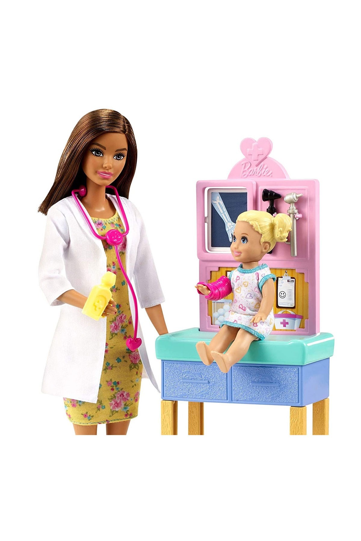 Barbie ve Meslekleri Oyun Setleri Çocuk Doktoru GTN52