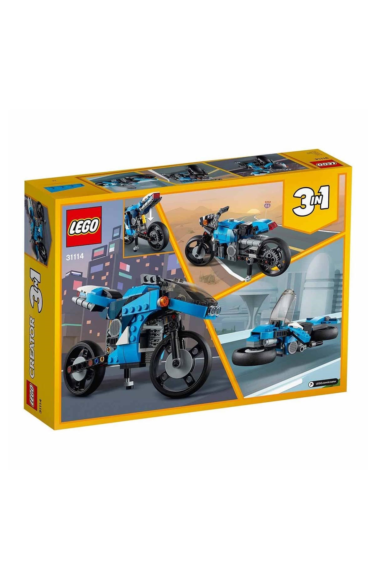 Lego Creator 3'ü 1 Arada Süper Motosiklet Yapım Seti 31114