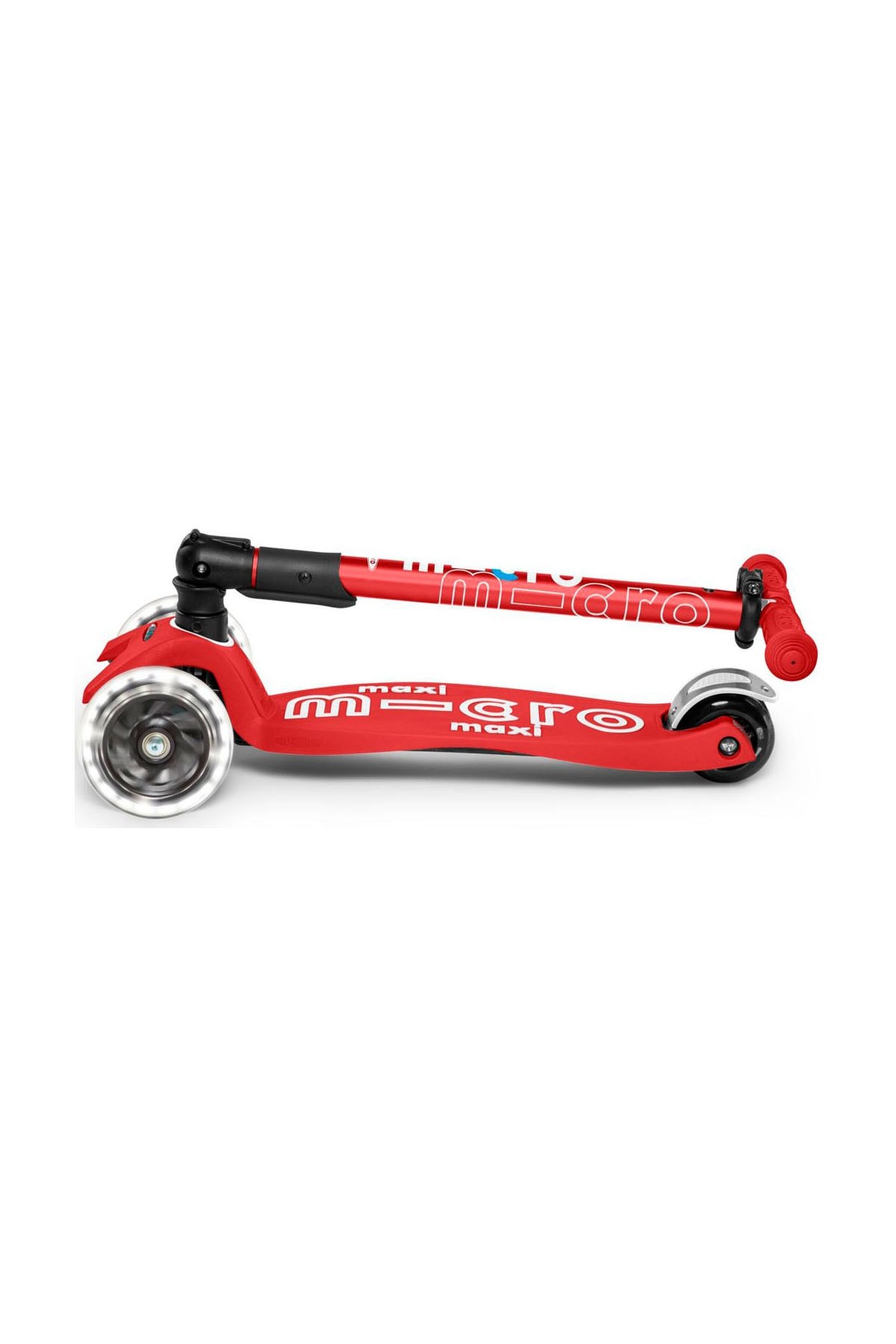 Maxi Micro Scooter Deluxe Foldable LED Red