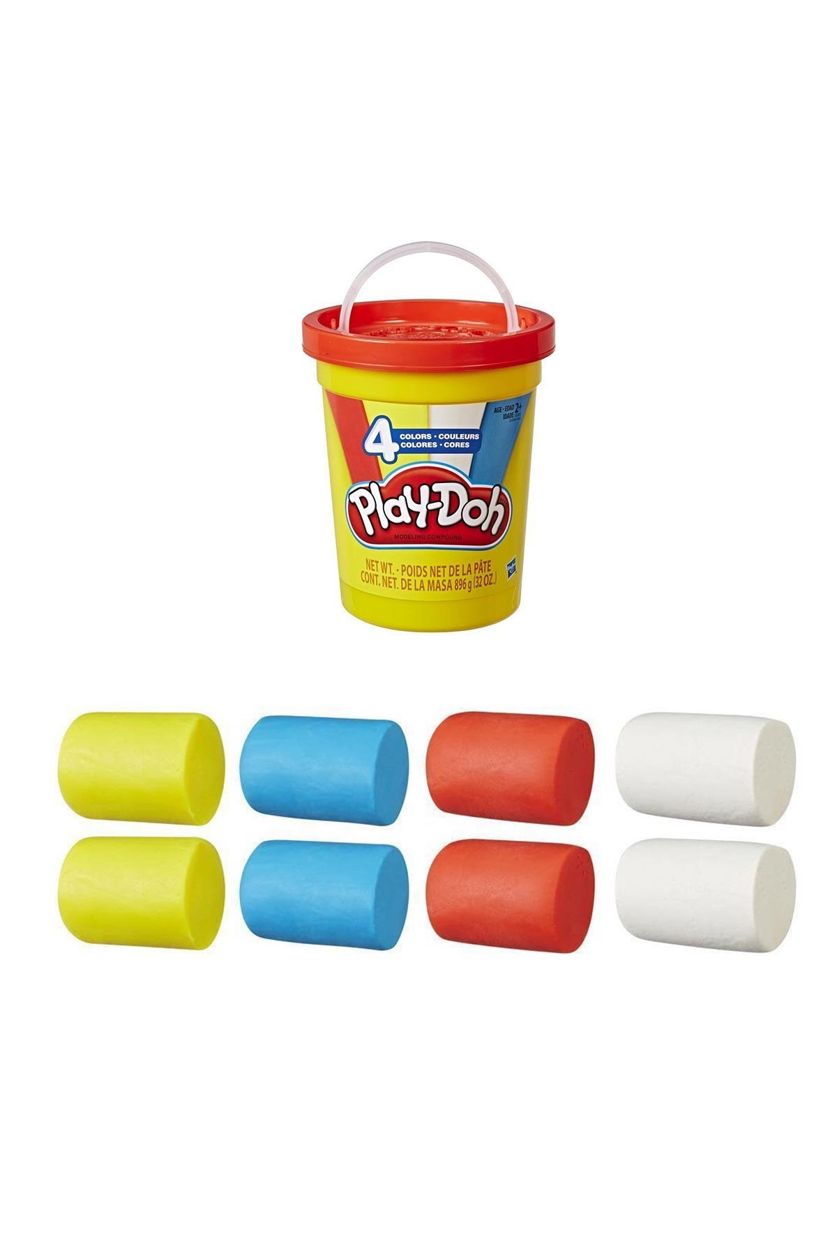 Play-Doh Süper Kova 4'lü Oyun Hamuru Klasik Renkler