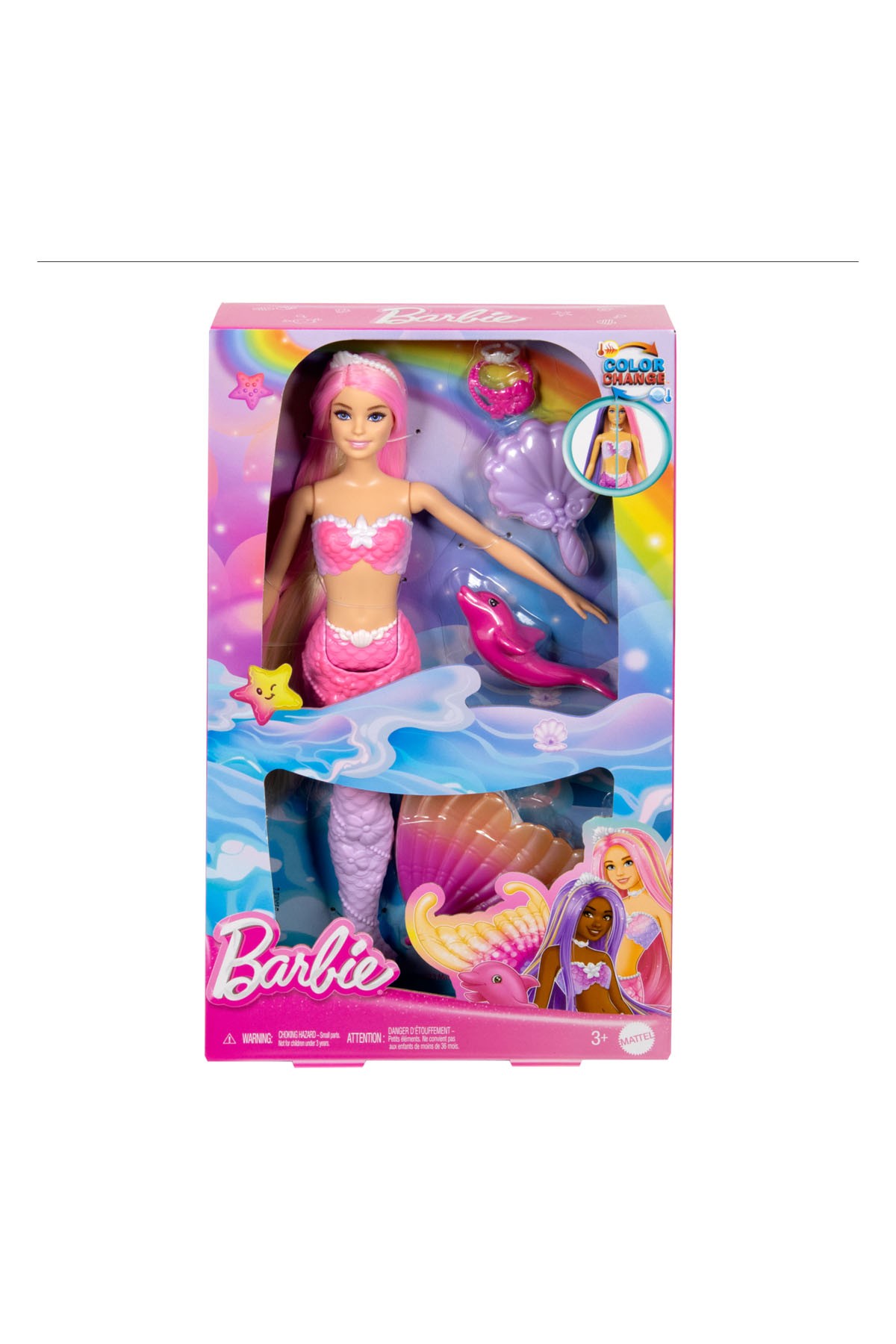 Barbie Renk Değiştiren Deniz Kızı ve Aksesuarları HRP97