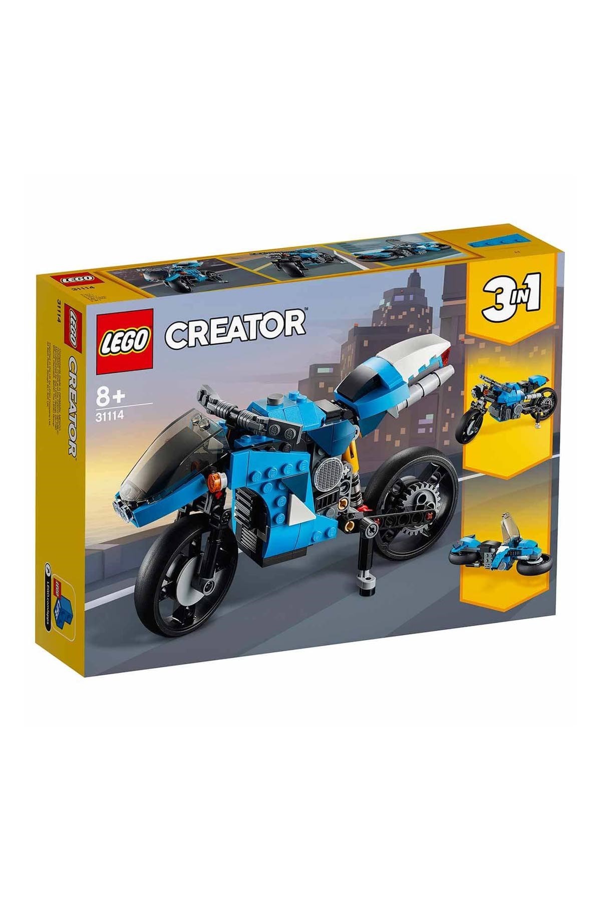 Lego Creator 3'ü 1 Arada Süper Motosiklet Yapım Seti 31114