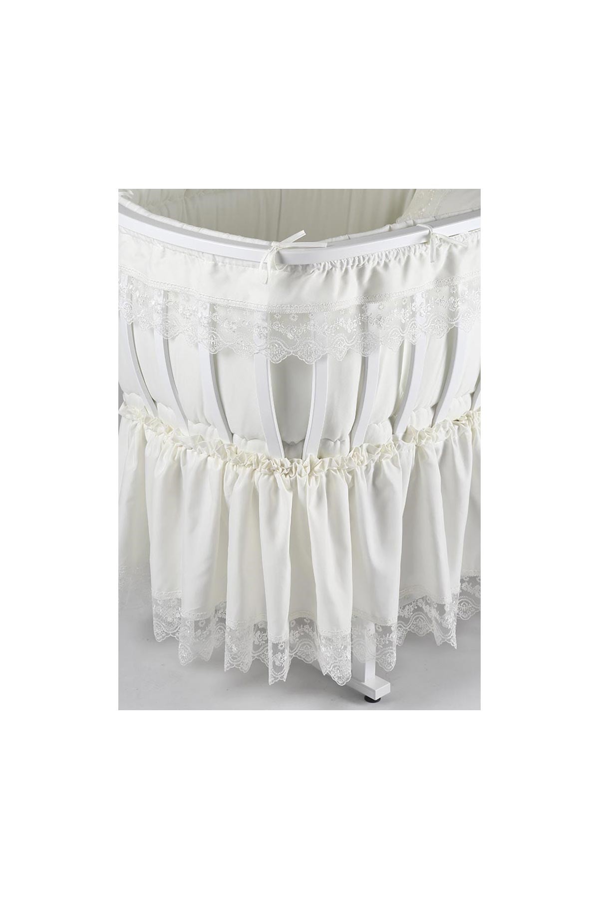 Tahterevalli Elegance Beşik Tekstil Beyaz Beyaz