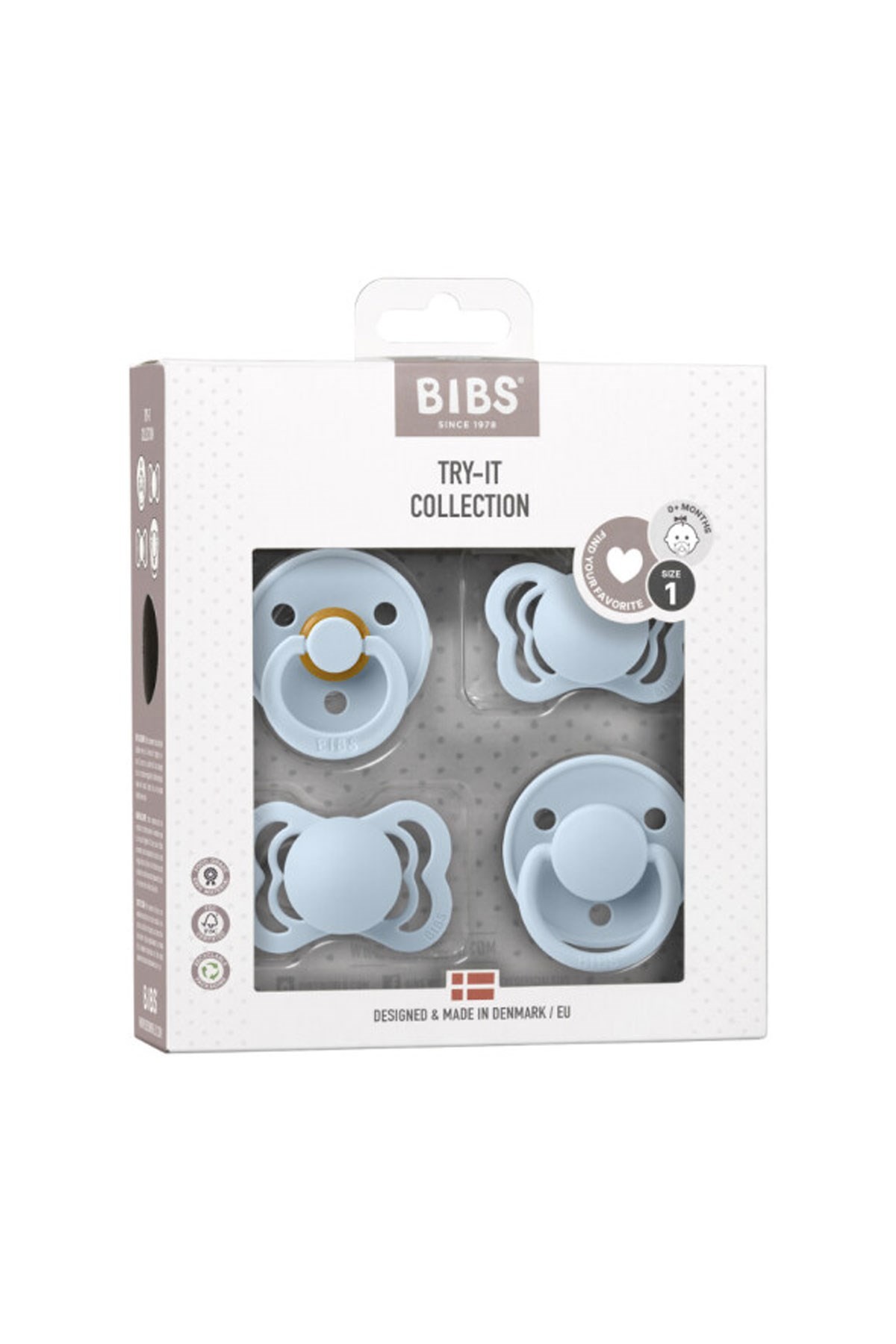 Bibs Try-It Emzik Seti Baby Blue