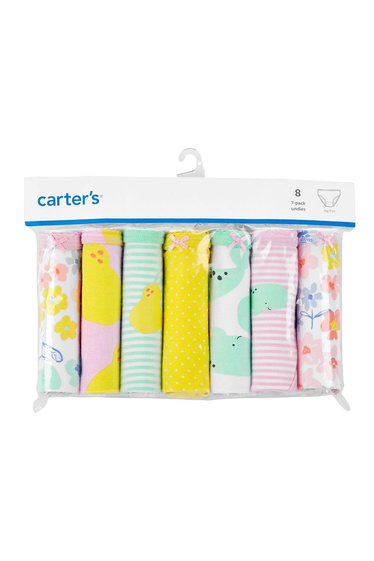 Carter's Kız Çocuk 7'li Külot Set Yeşil Desenli