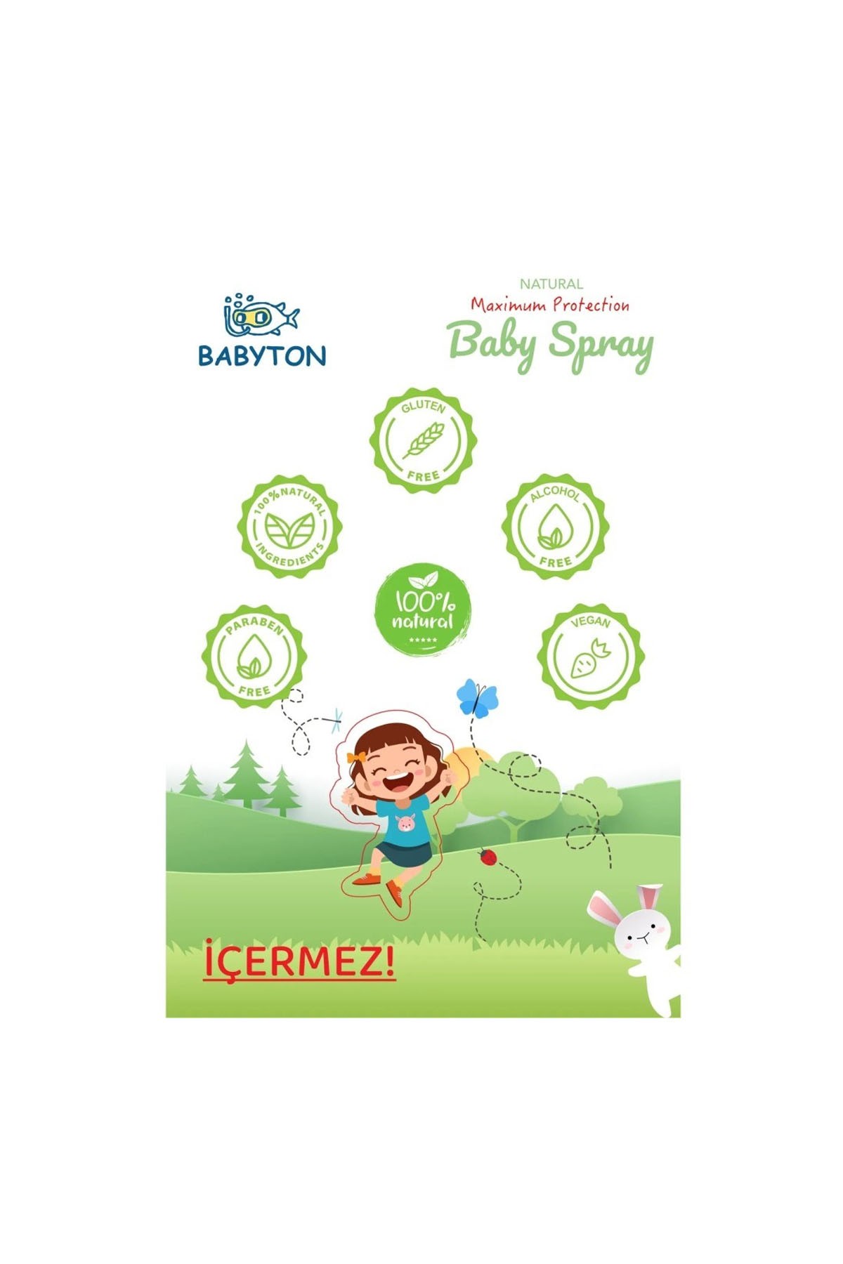 Babyton Organik ve Doğal İçerikli Vücut Koruyucu Sprey