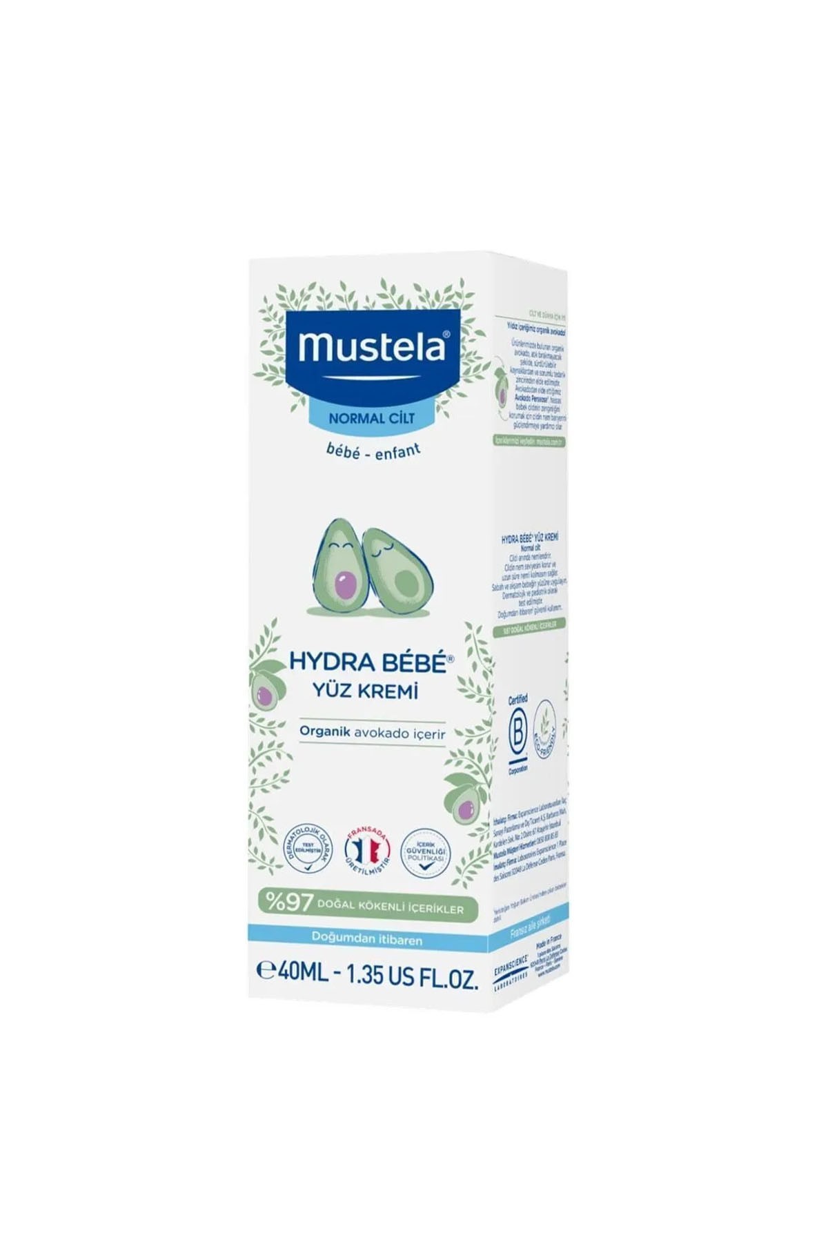 Mustela Hydrabebe Yüz Kremi 40ml Çok Hassas Ciltler İçin