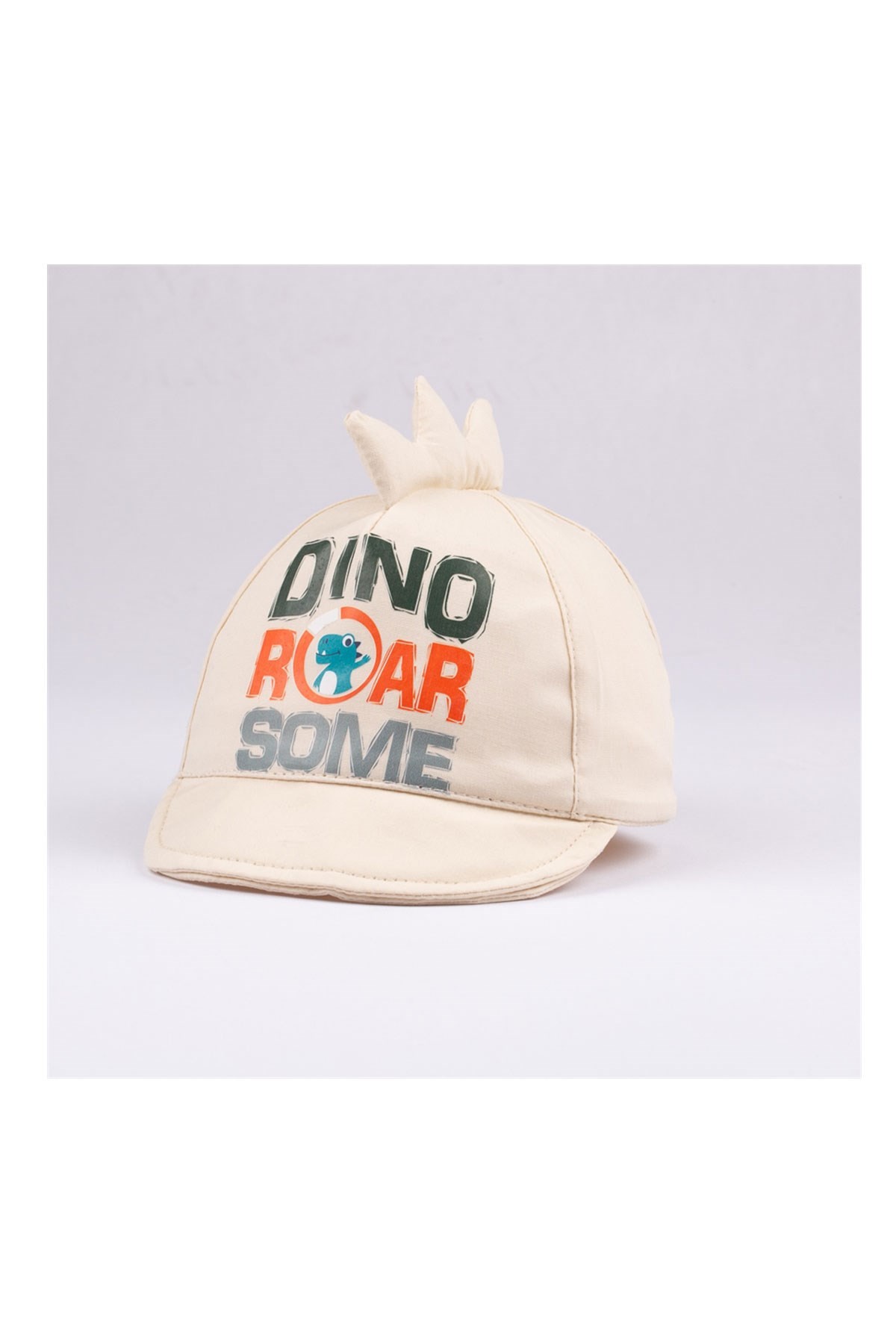 Kitti Dinozorlu Erkek Bebek Şapka Bej