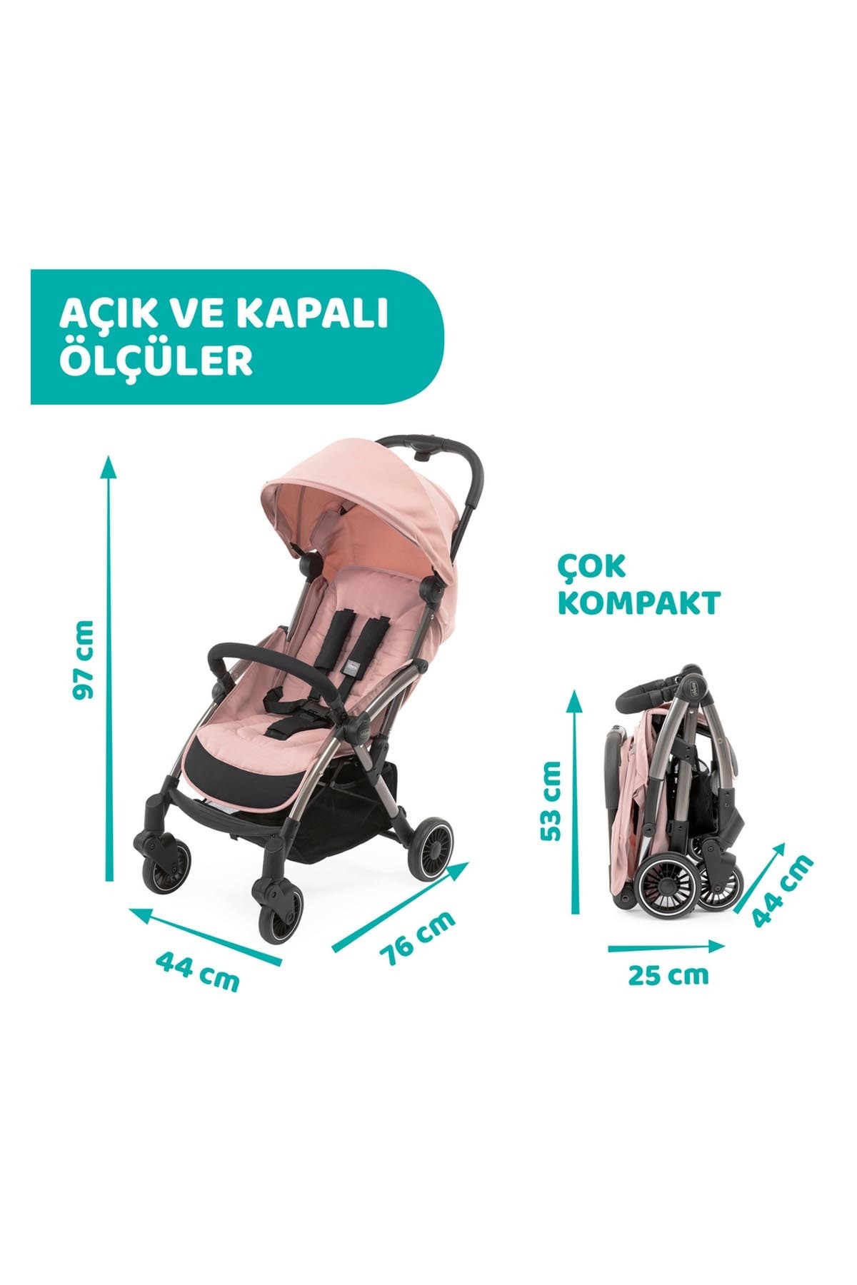 Chicco Cheerio Kabin Boy Bebek Arabası Jet Black Siyah