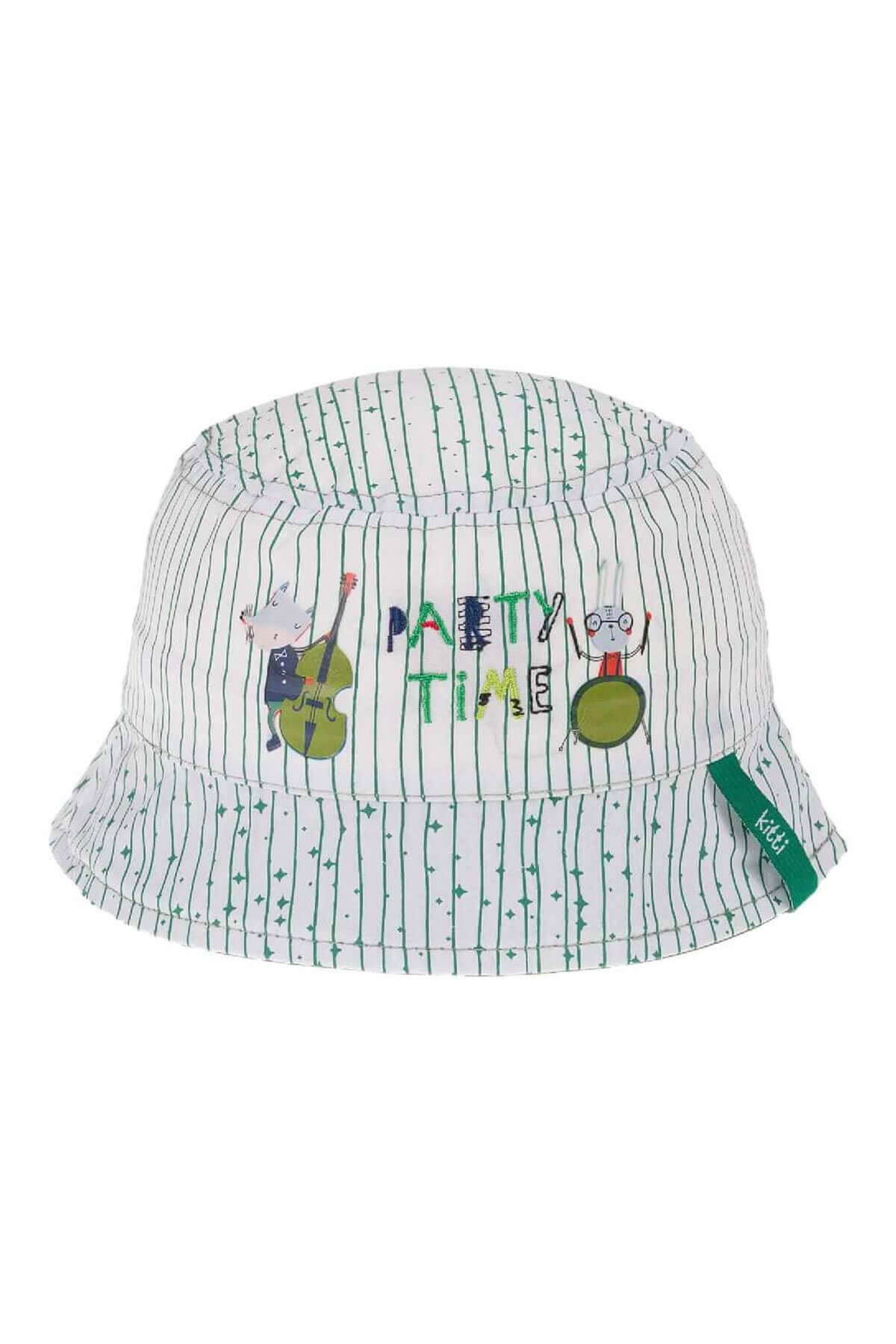 Kitti Erkek Bebek Fötr Şapka Yeşil Party Time