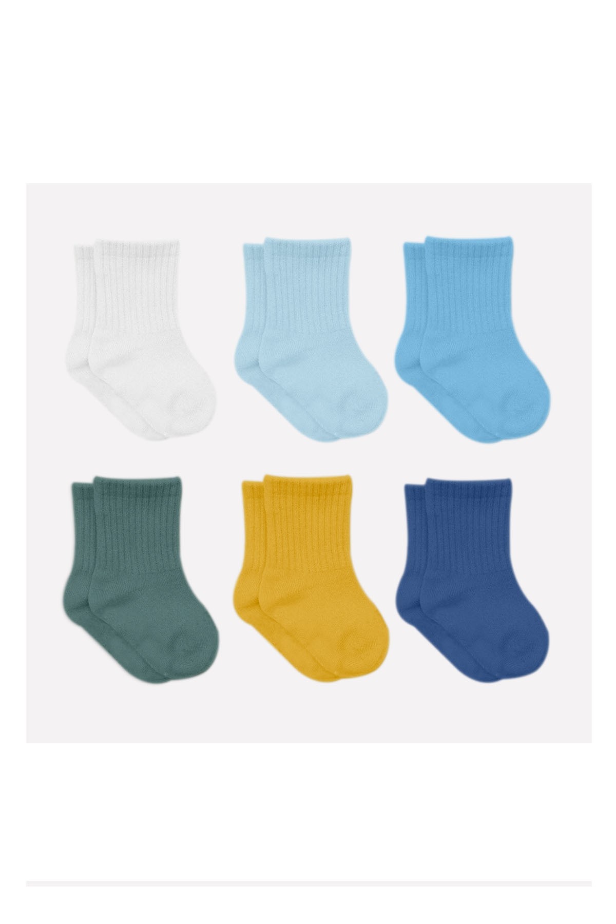 Bistyle 6'lı Penye Bebek Çorabı Çok Renkli