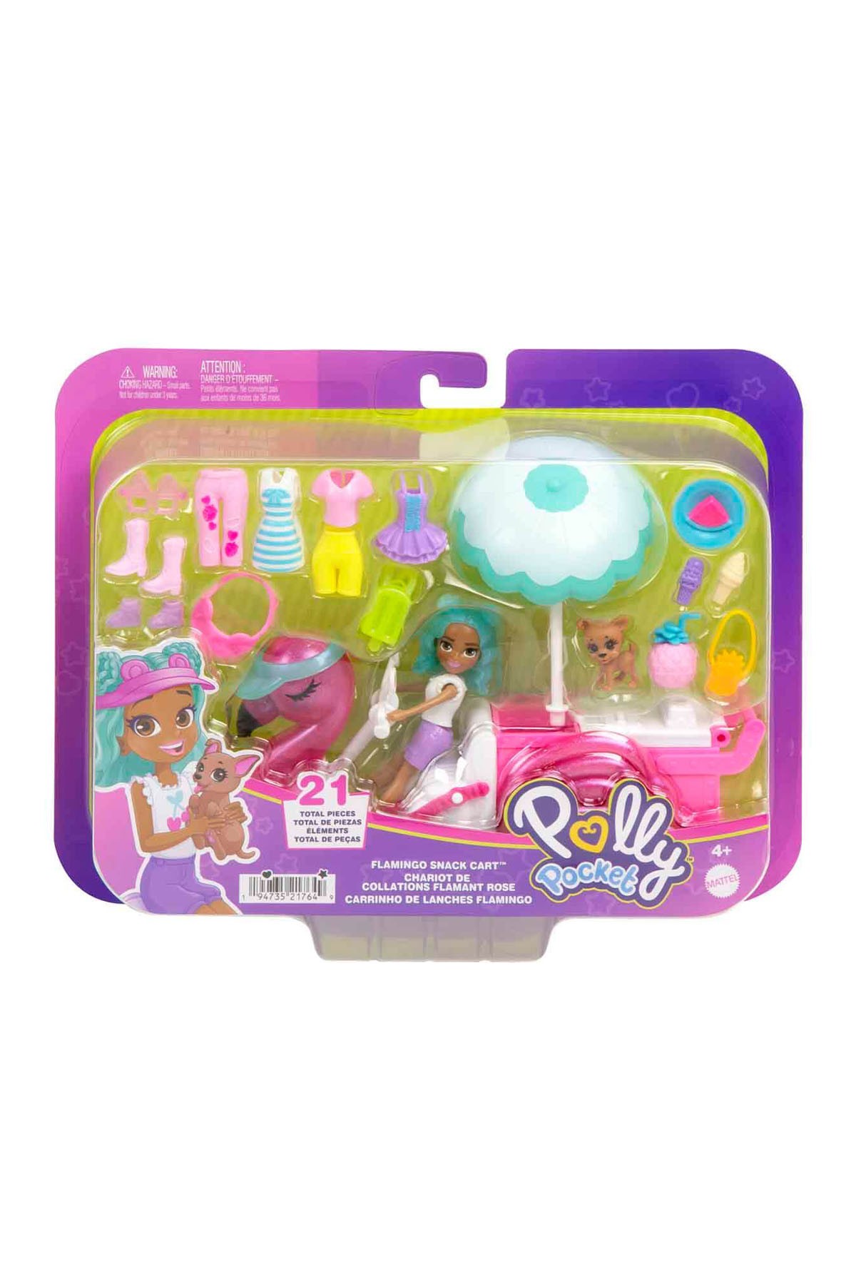 Polly Pocket Filamingo Motosiklet ve Tropik Aksesuarlar HWP24