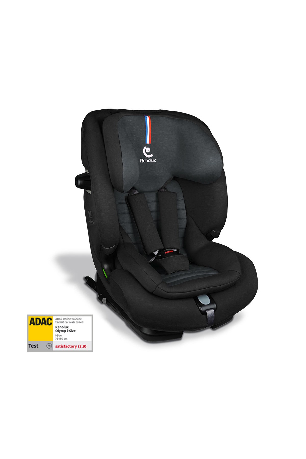 Renolux Olymp I-Size Softness Isofix 76-150 cm (9-36 Kg) Oto Koltuğu Siyah