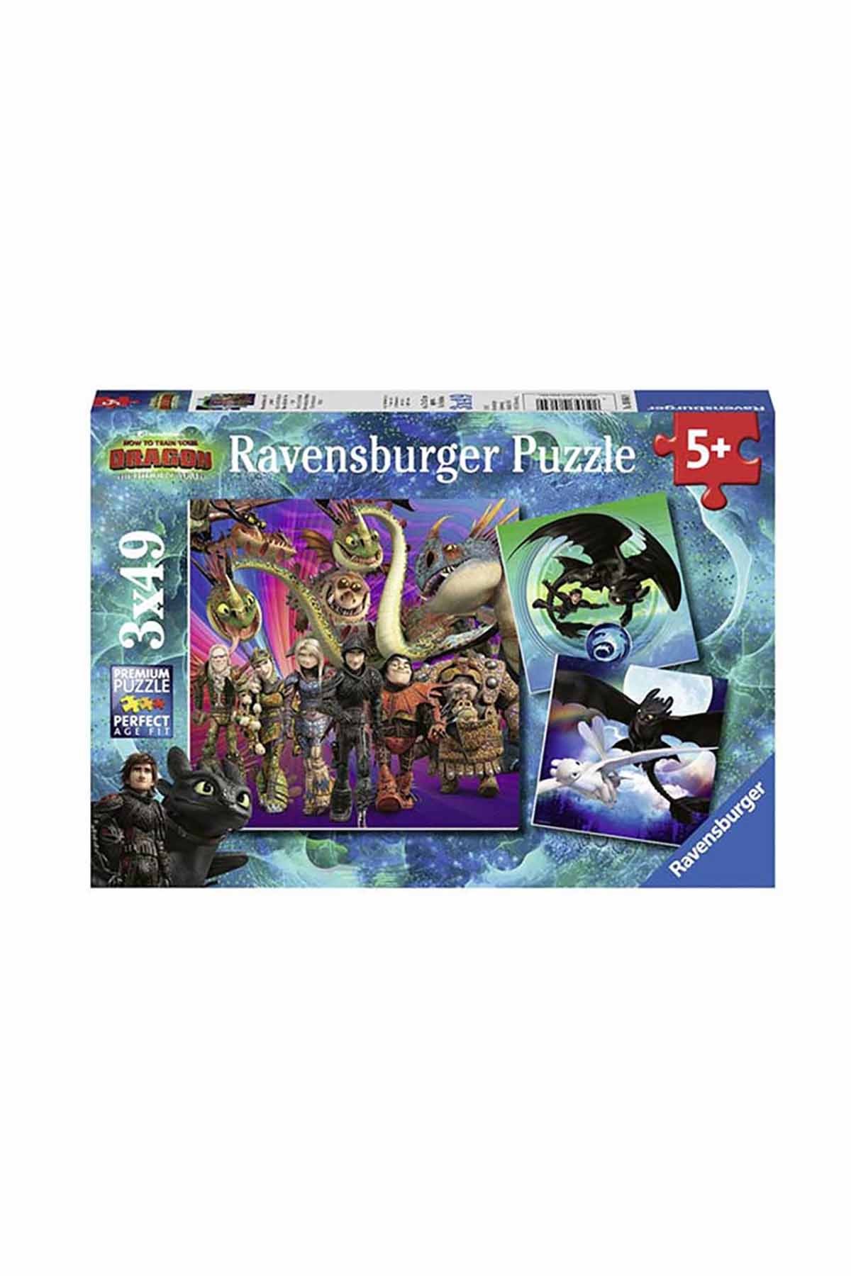 Ravensburger 3x49 Parçalı Puzzle Dragons-080649