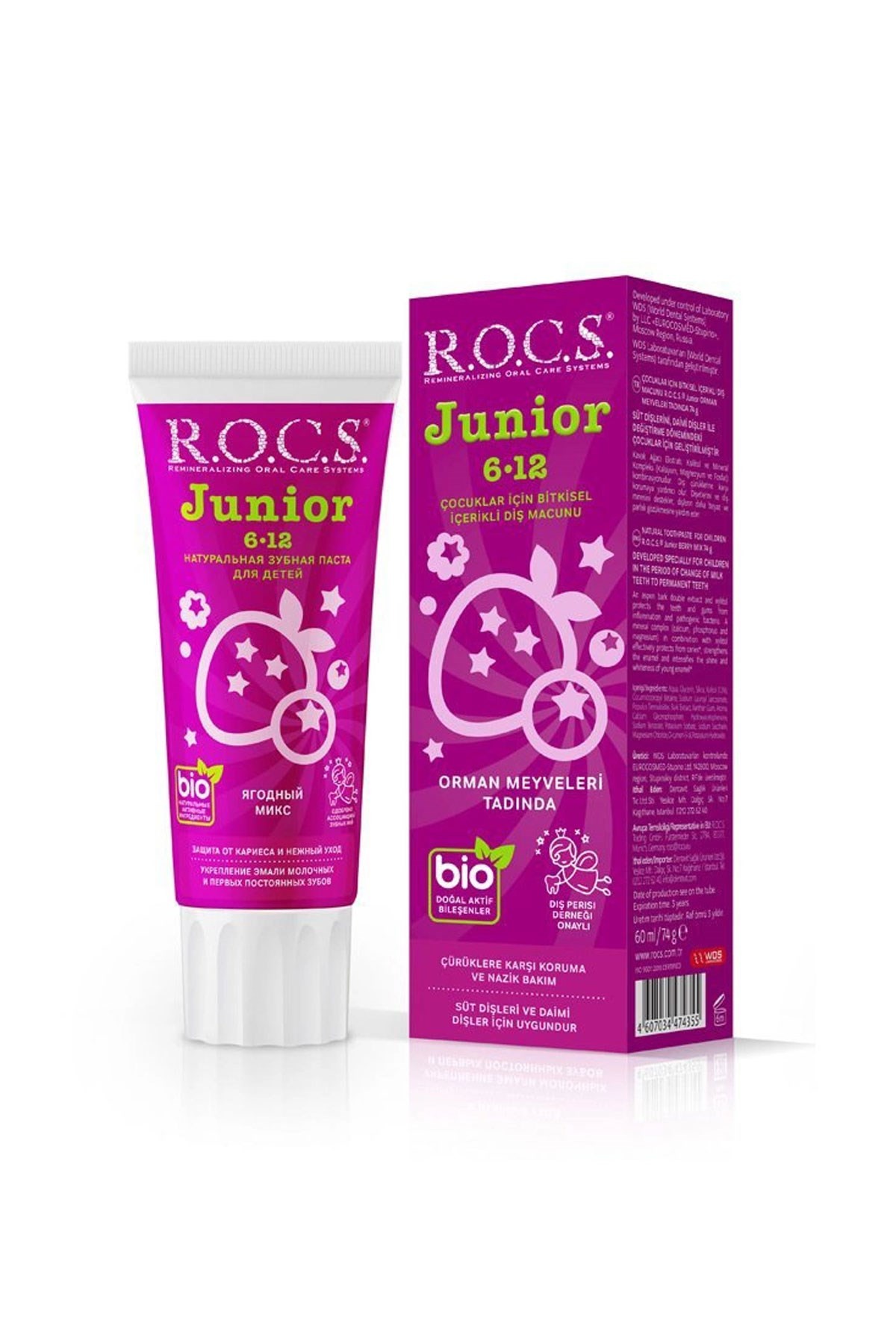 Rocs Junior Diş Macunu Orman Meyveleri Tadında 60 ml
