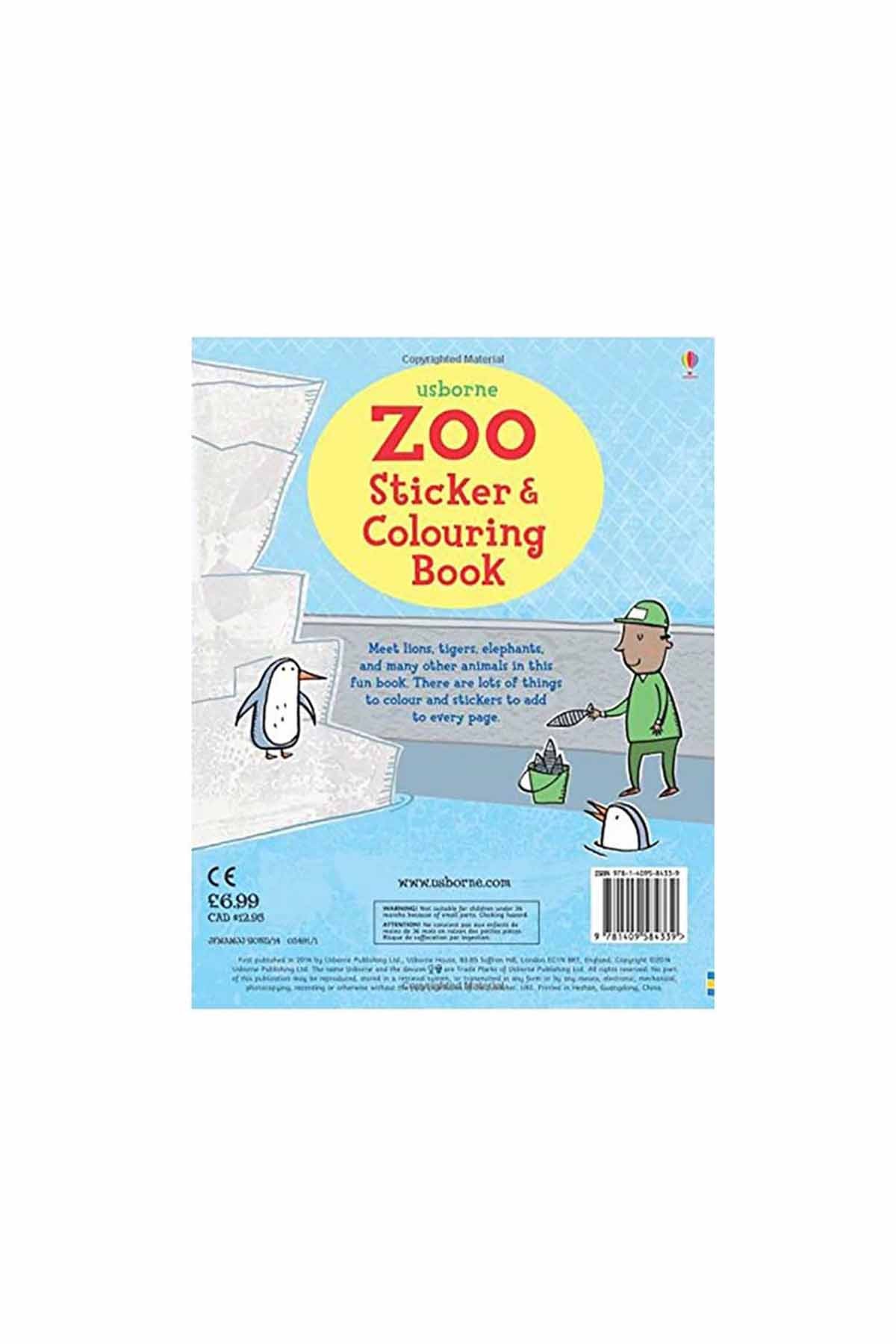 The Usborne Zoo Sticker & Colouring Book