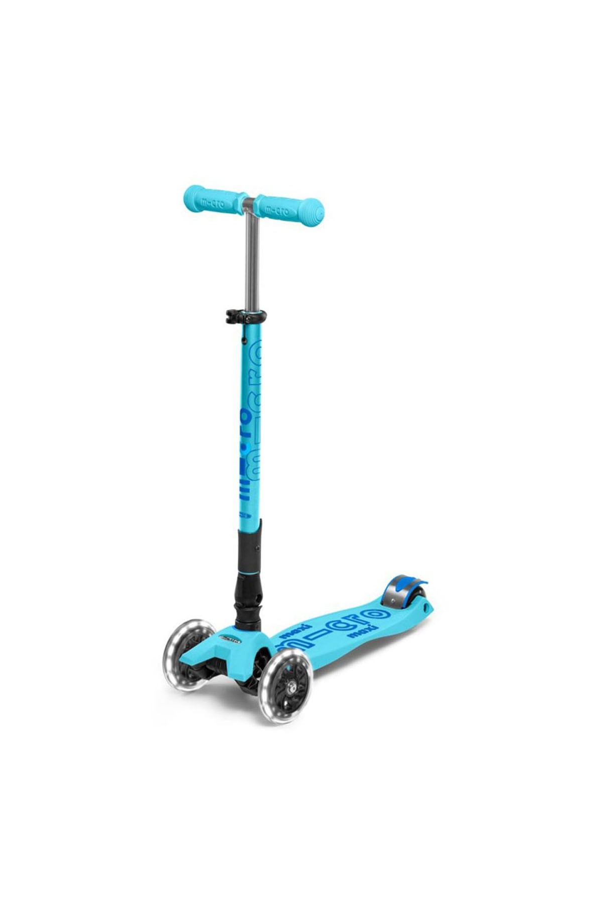 Maxi Micro Scooter Deluxe Foldable LED Bright Blue