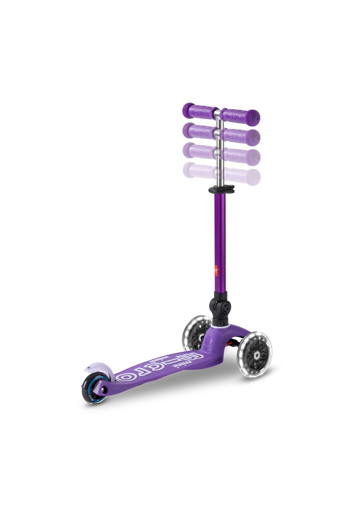 Mini Micro Scooter Deluxe Foldable LED Purple