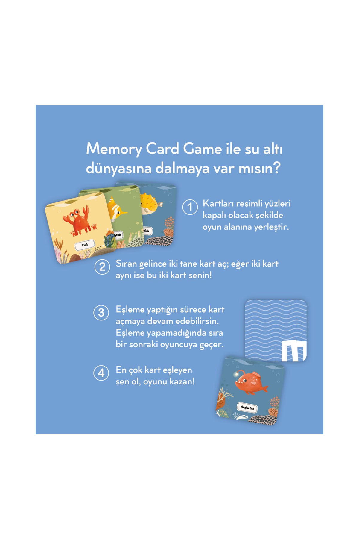 Moritoys Memory Card Game 48 Kartlı Hafıza ve Eşleştirme Oyunu