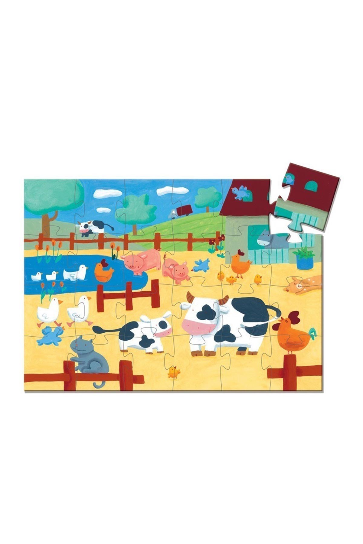 Djeco Dekoratif Puzzle 24 Parça/The Cows On The Farm