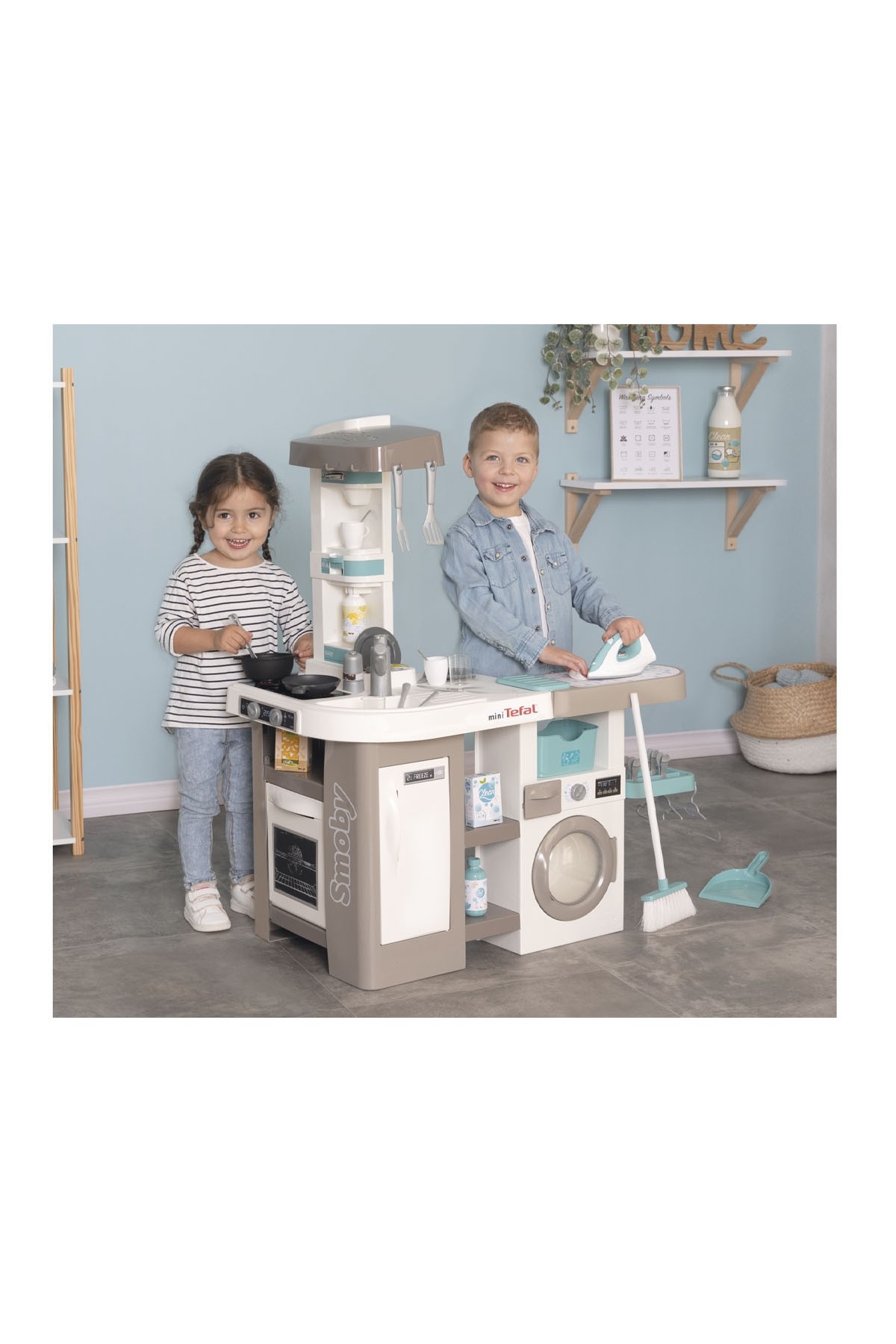 Smoby Tefal Stüdyo Çamaşır Makineli Mutfak Seti