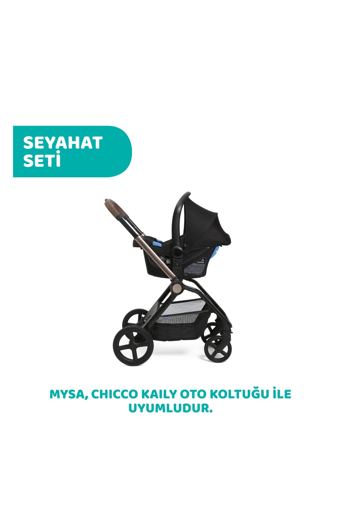 Chicco Mysa Bebek Arabası Black Satin