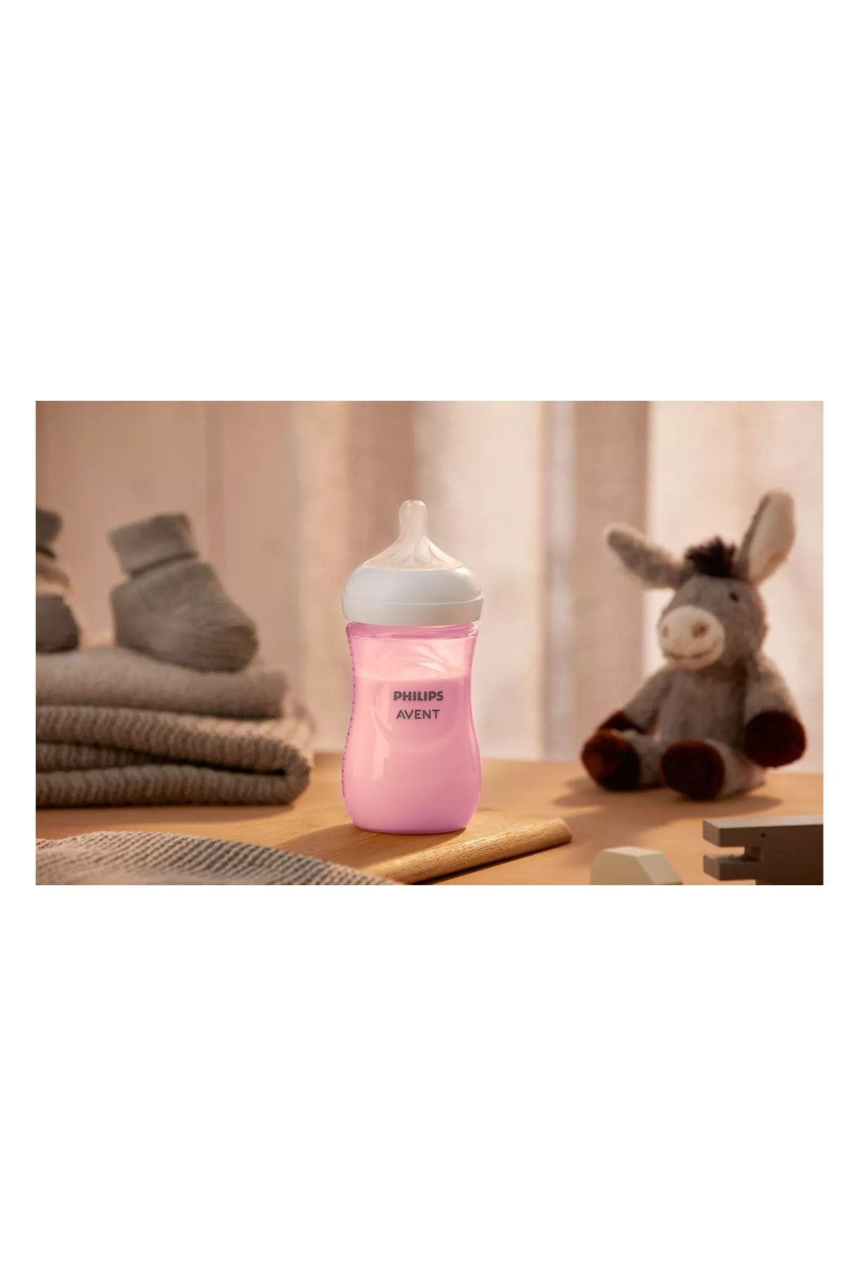 Philips Avent Doğal Tepkili PP Pembe Biberon 260ml 1+ Ay