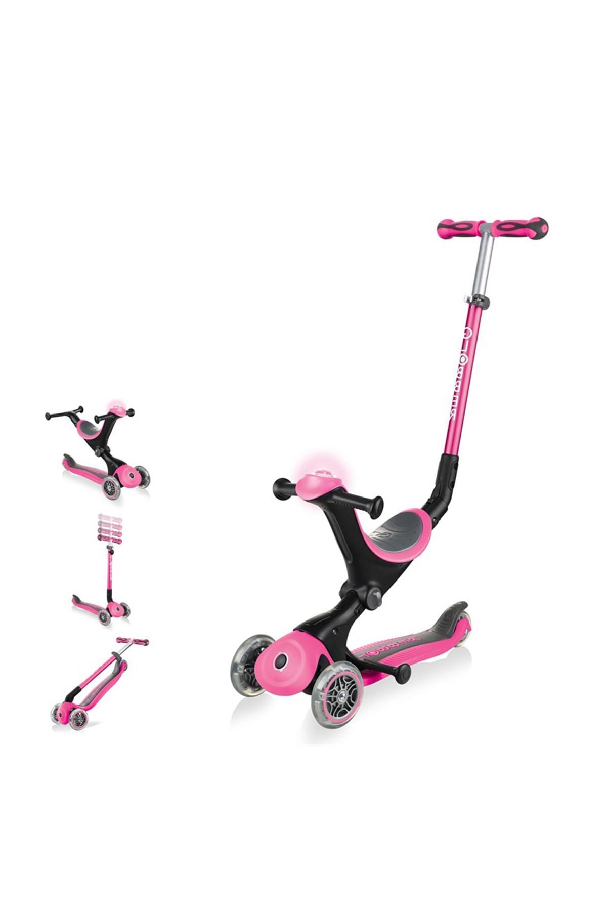 Globber Scooter Go Up Deluxe Play Pembe