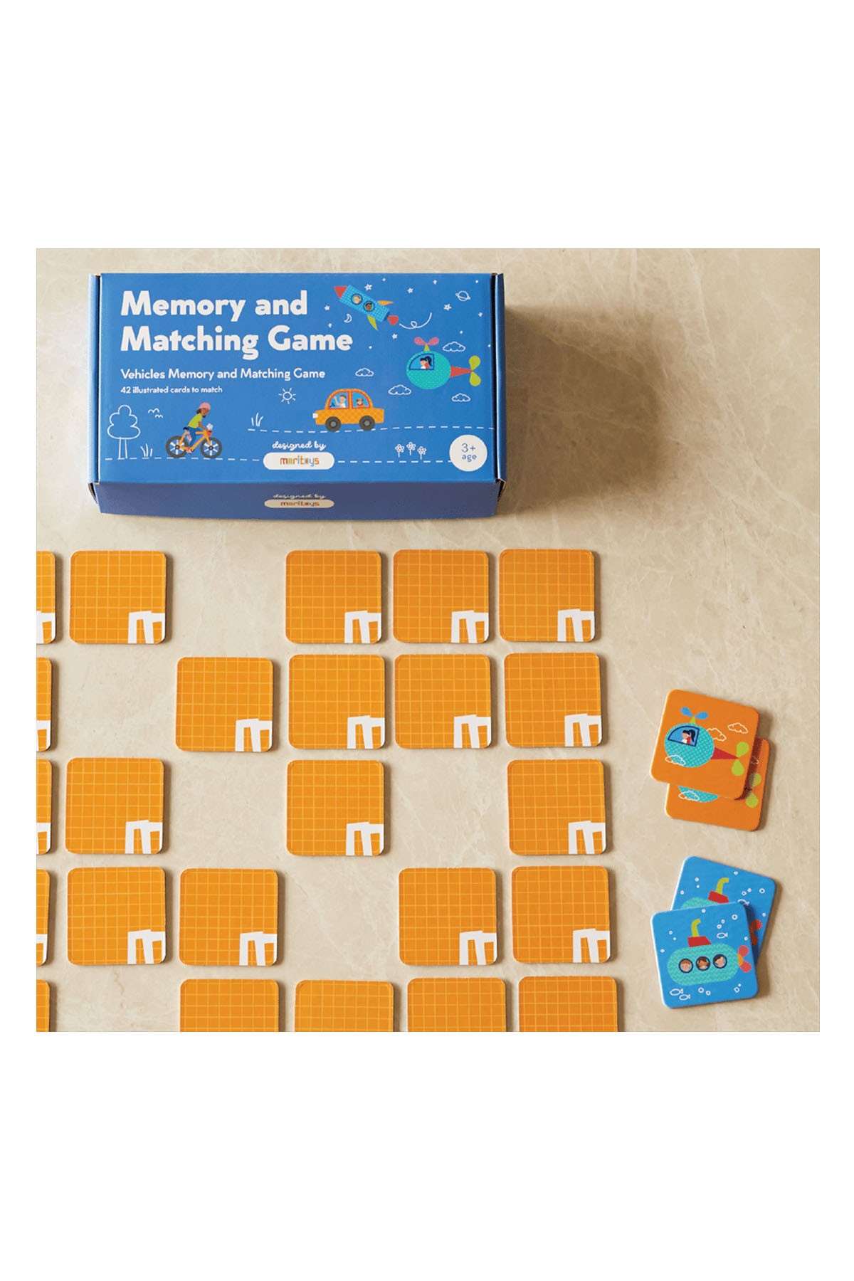 Moritoys Hafıza Oyunu Memory and Matching Game: Vehicles
