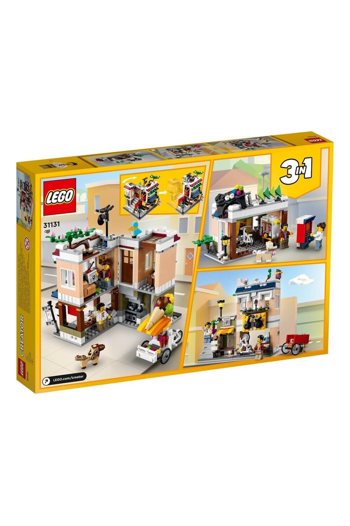 Lego Creator 3'ü 1 Arada Şehir Merkezi Makarna Dükkanı 31131