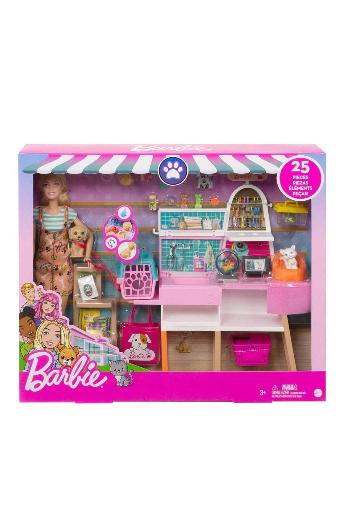 Barbie ve Evcil Hayvan Dükkanı Oyun Seti GRG90