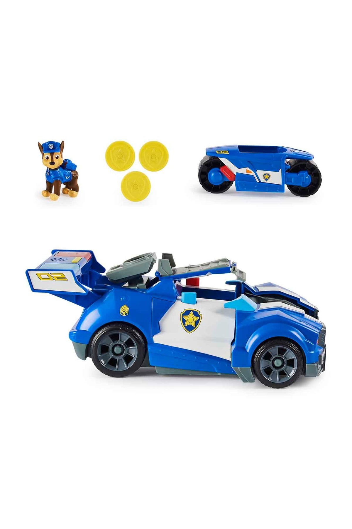 Paw Patrol 2'si 1 Arada Chase'in Dönüşebilen Işıklı Şehir Aracı