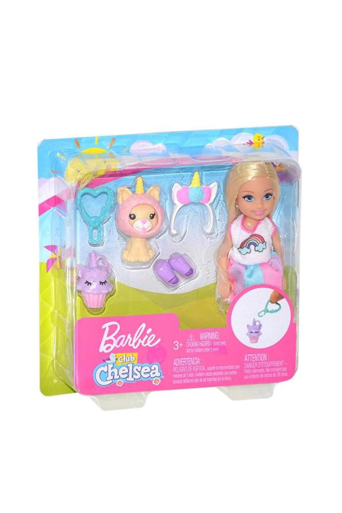 Barbie Kostümlü Chelsea ve Hayvacığı Oyun Setleri - Tek Boynuzlu At Temalı GHV70