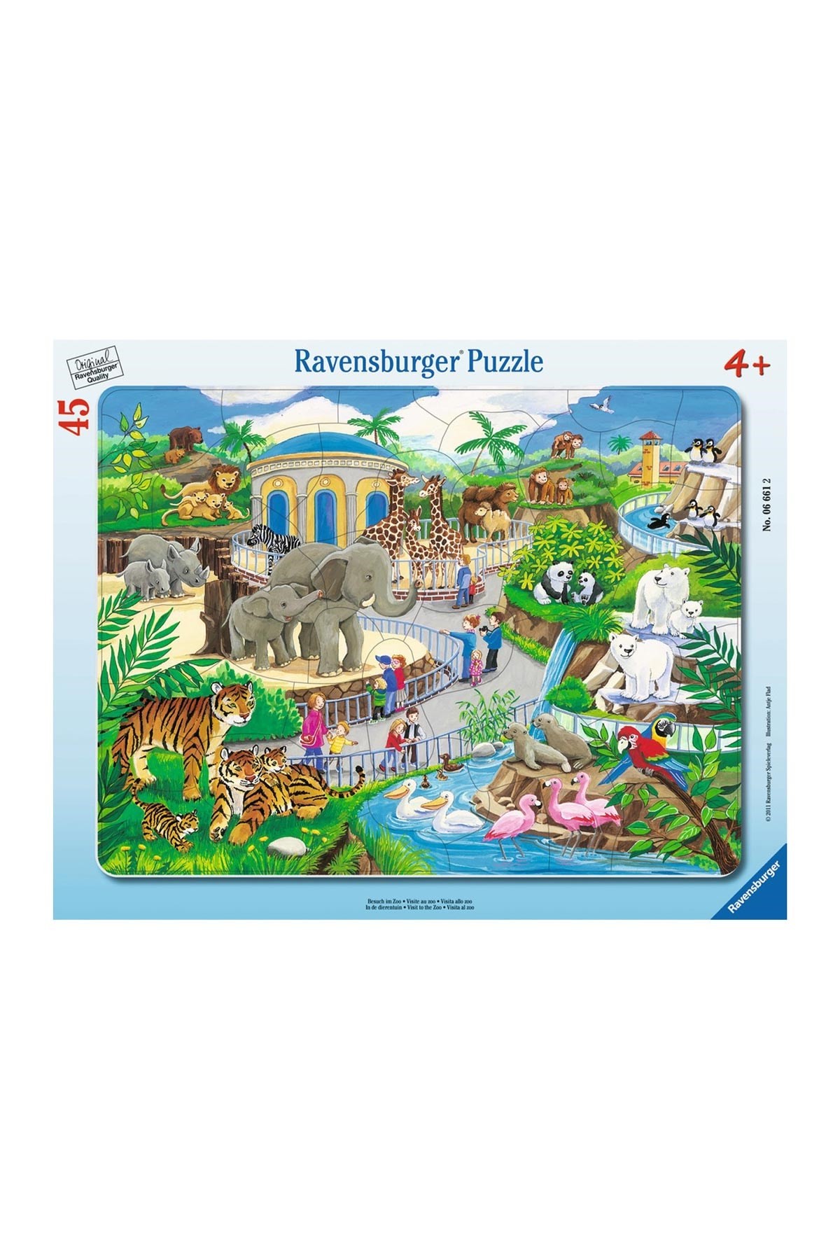 Ravensburger 45 Parçalı Büyük Çerçeveli Puzzle Hayvanat Bahçesi-066612