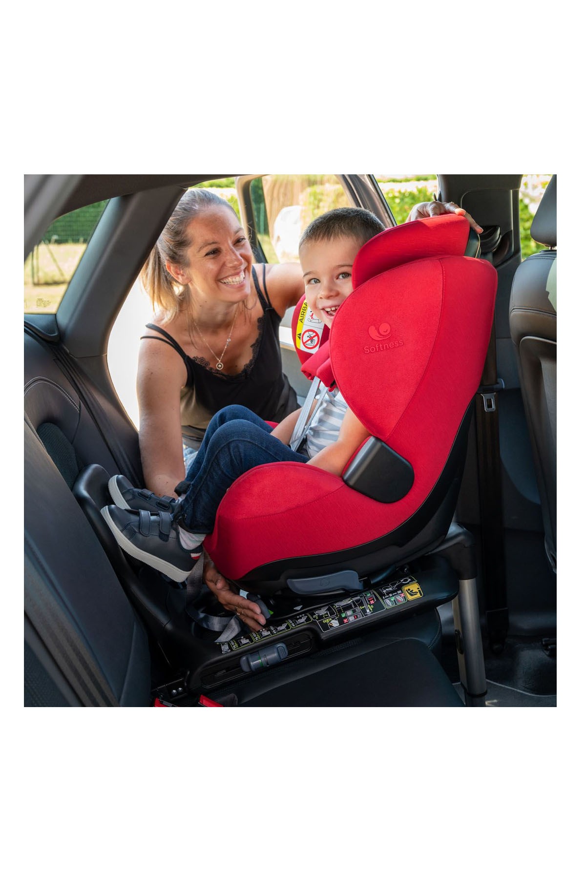 Renolux Gaia I-Size Softness Isofix 40-105 cm (0-18 Kg) Oto Koltuğu Kırmızı