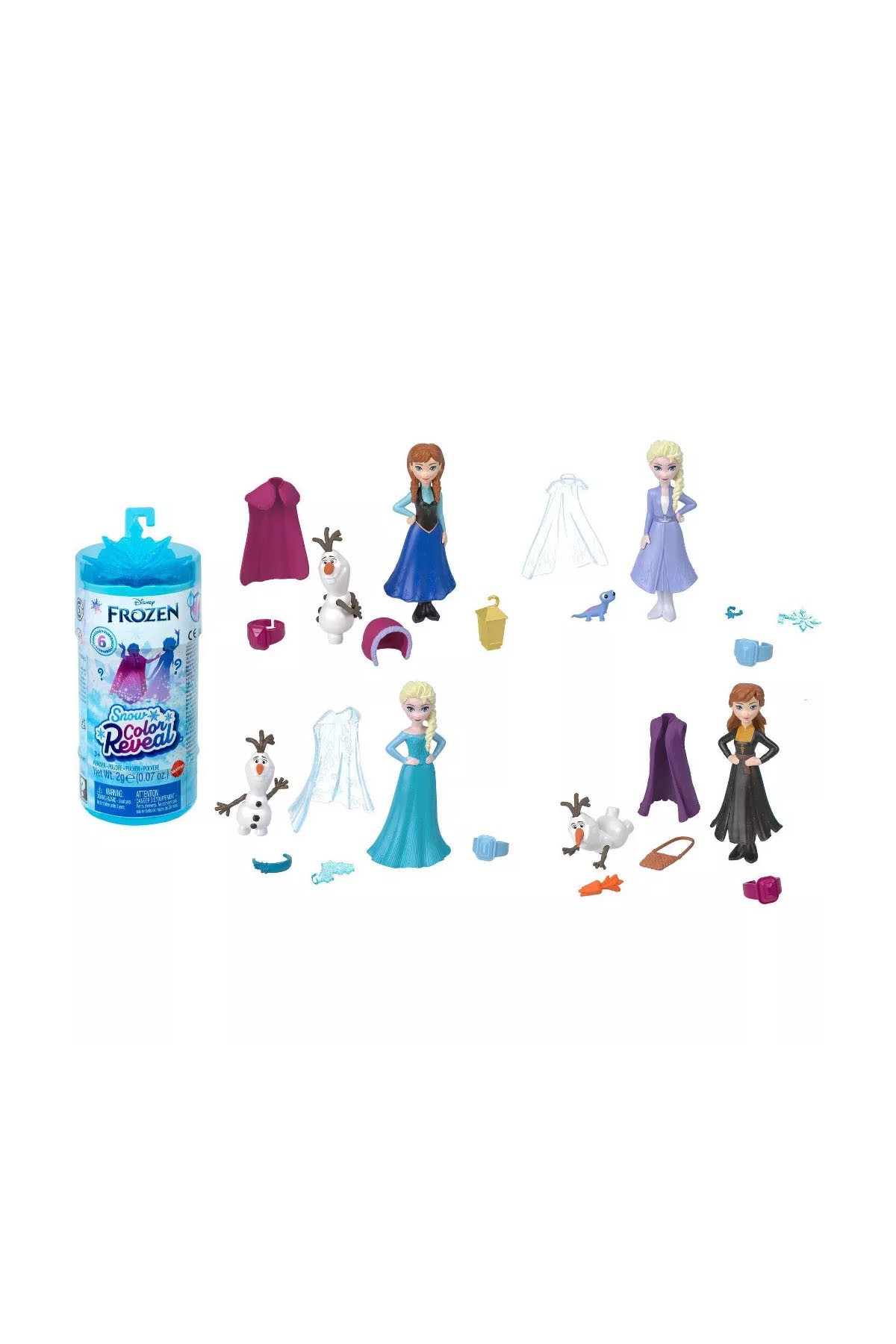 Frozen Disney Karlar Ükesi Color Reveal Renk Değiştiren Prenses Bebekler HMB84