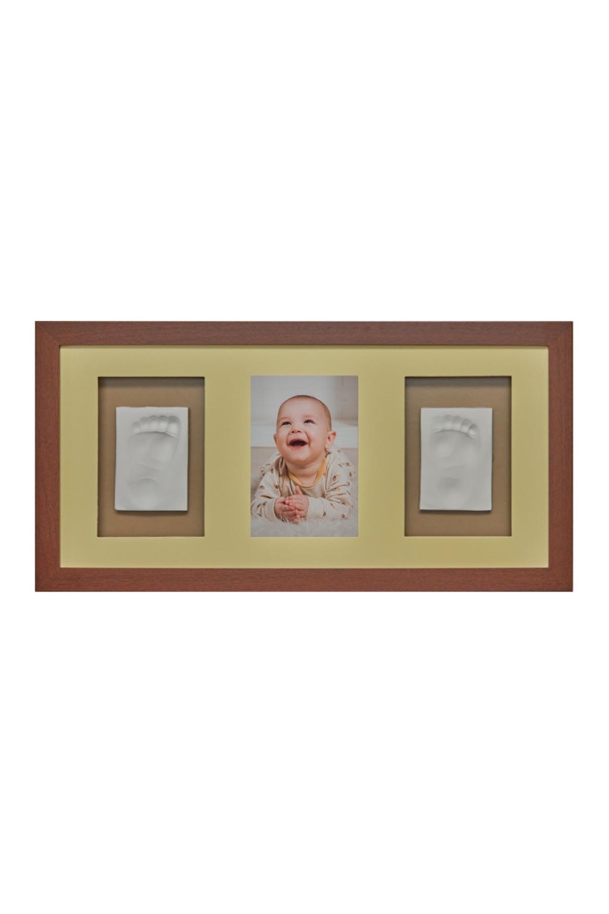 Baby Memory Prints Üçlü Çerçeve Frame Ceviz