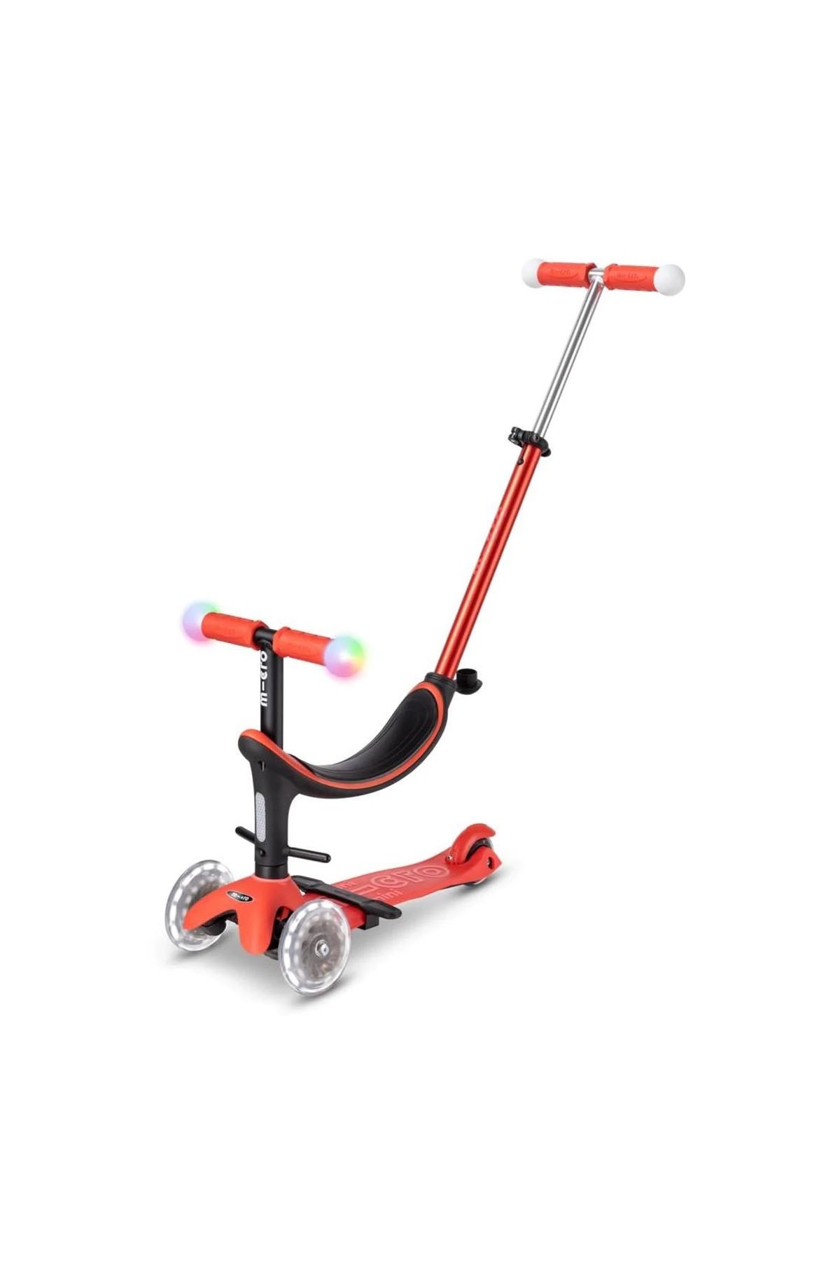 Micro Mini2Grow Deluxe Magic LED Red 3 Tekerlekli Scooter