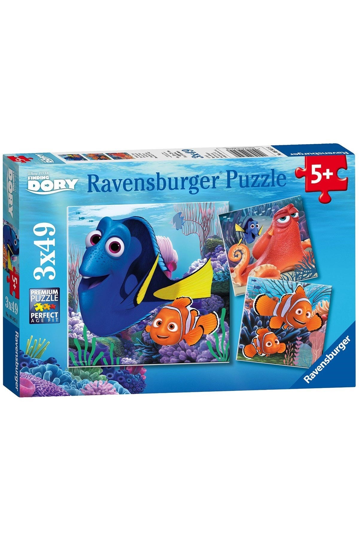 Ravensburger 3x49 Parçalı Puzzle WD Kayıp Balık Dory